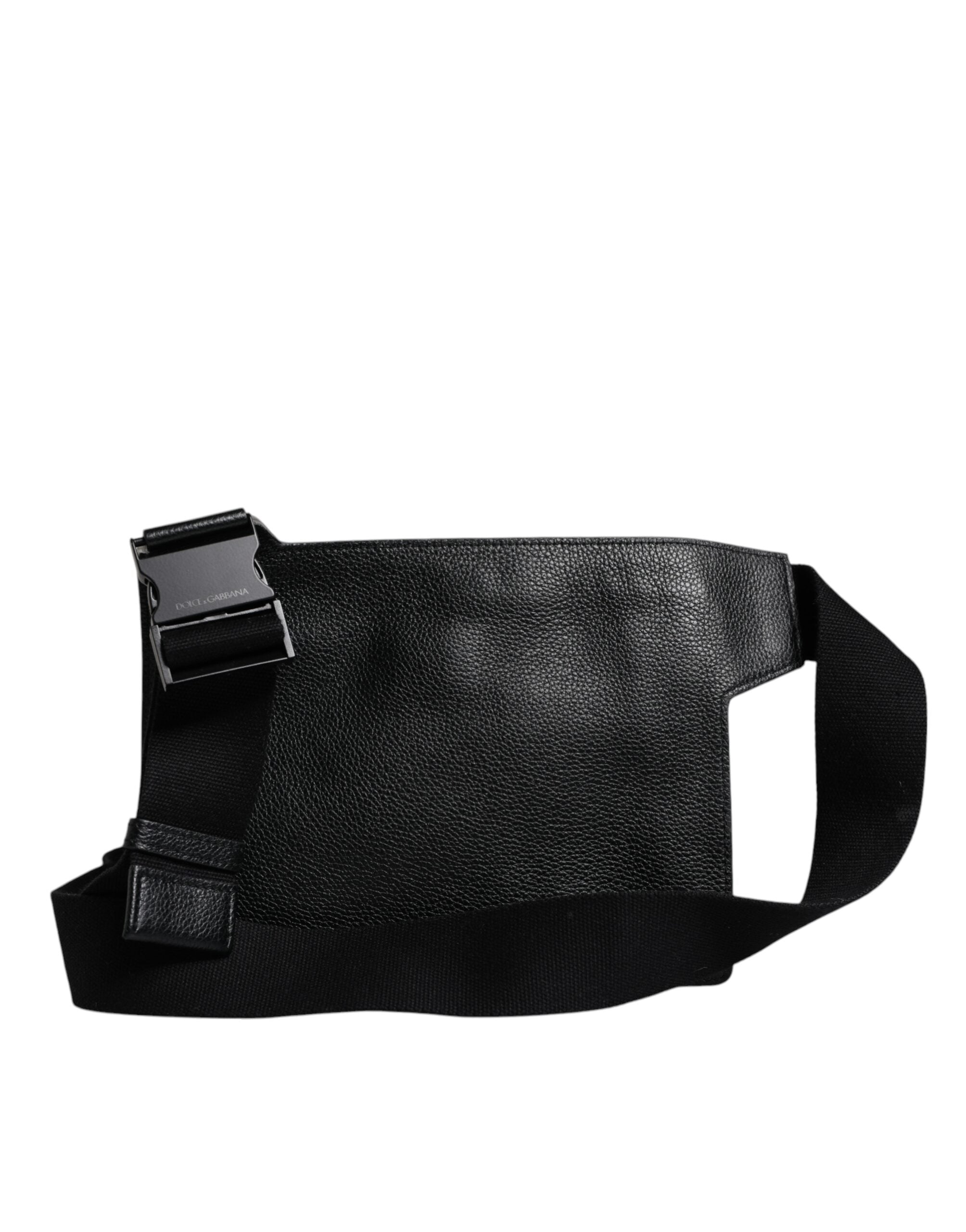 Geantă crossbody Dolce &amp; Gabbana din piele de vițel neagră