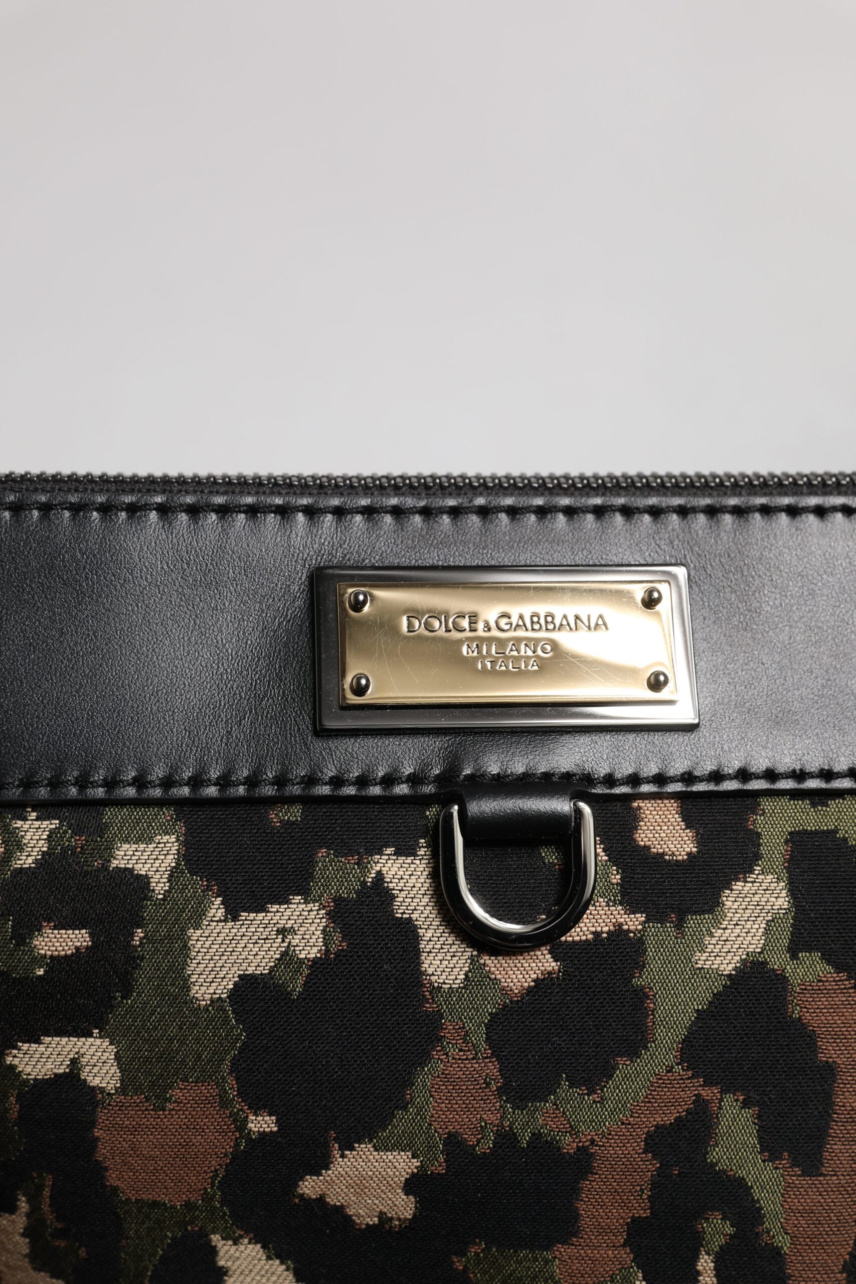 Dolce &amp; Gabbana Geantă tip poșetă cu imprimeu jacquard leopard multicolor și placă cu logo