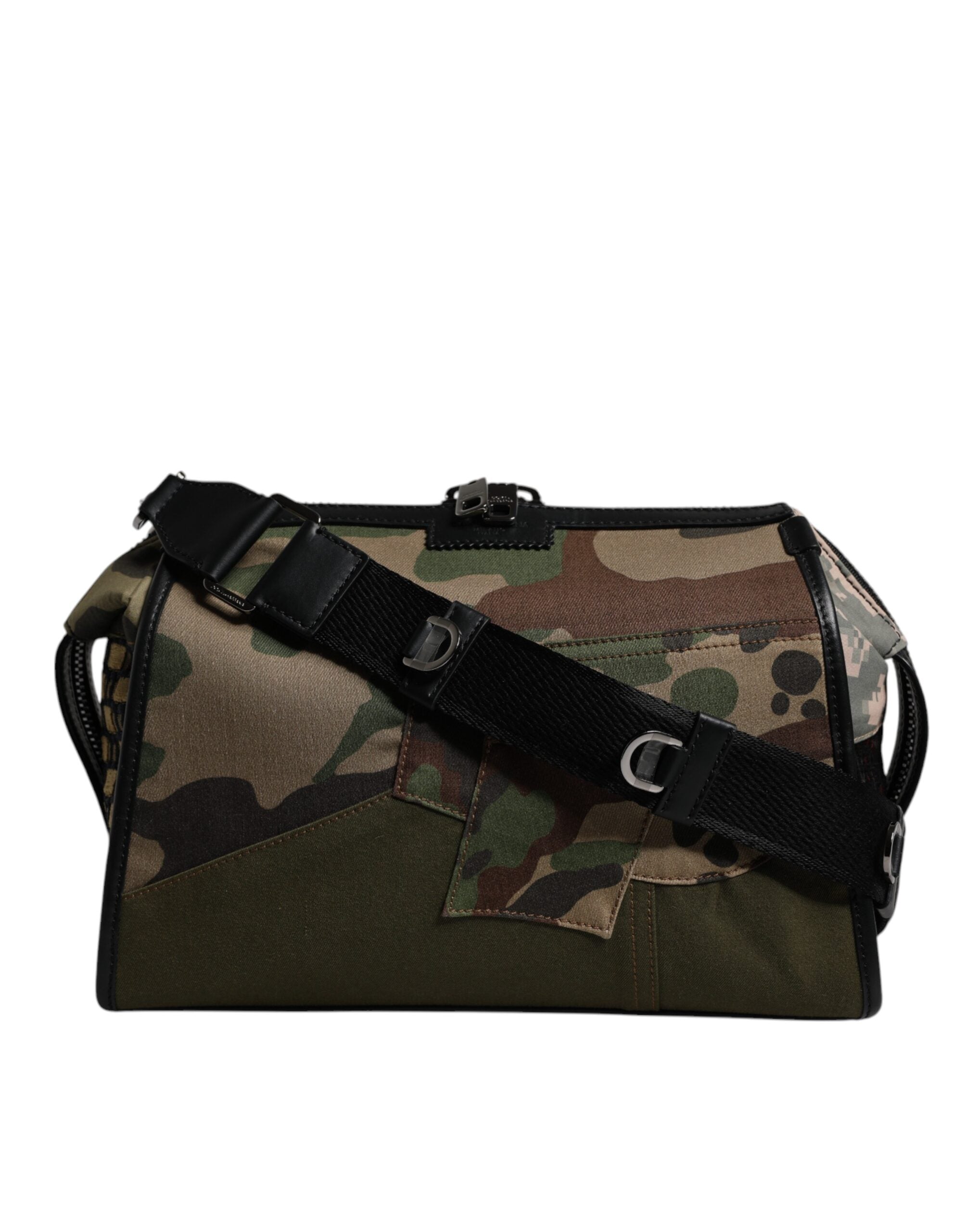 Dolce &amp; Gabbana Geantă crossbody multicoloră cu model camuflaj patchwork