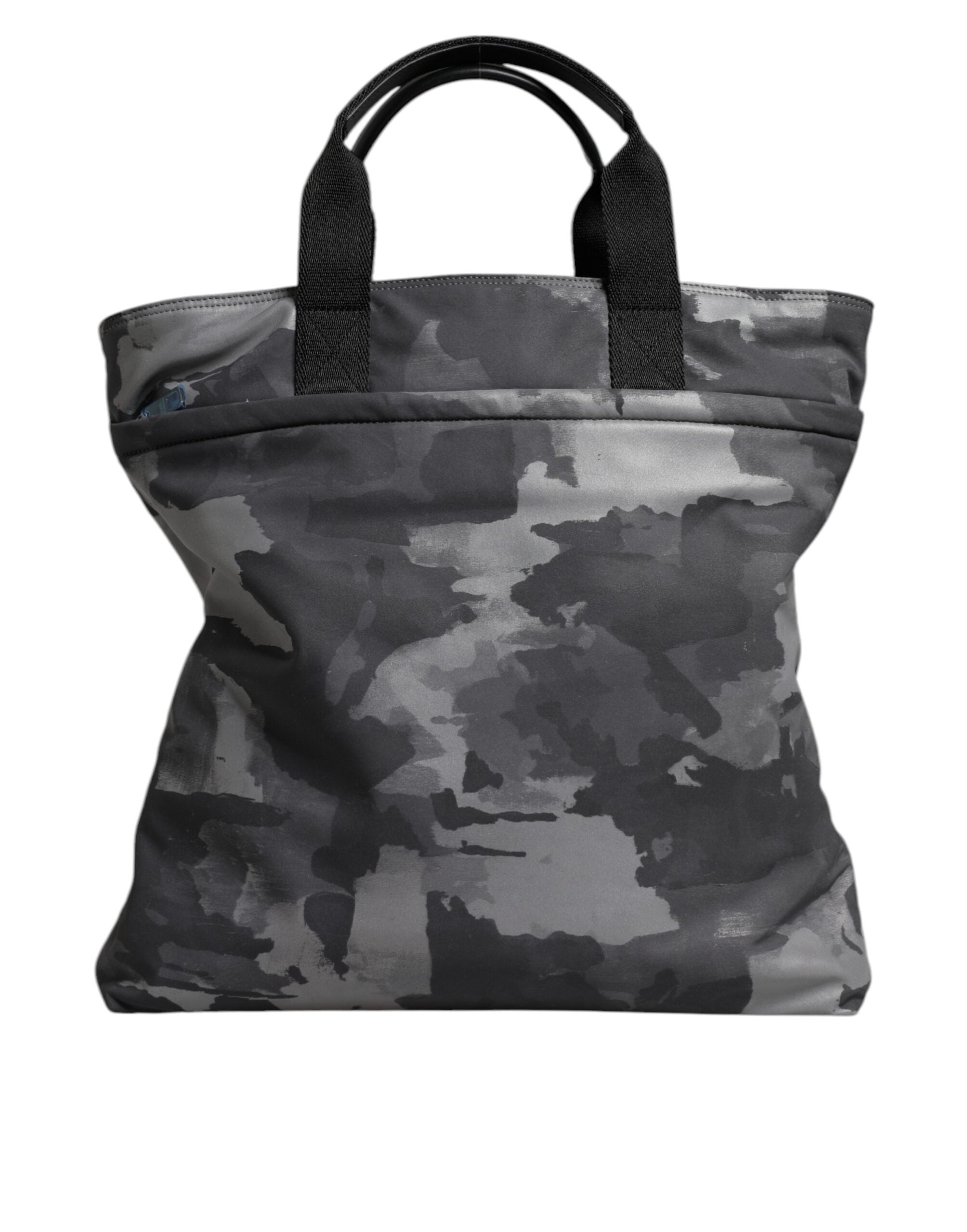 Geantă tote Dolce &amp; Gabbana din bumbac gri camo cu compartimente multiple