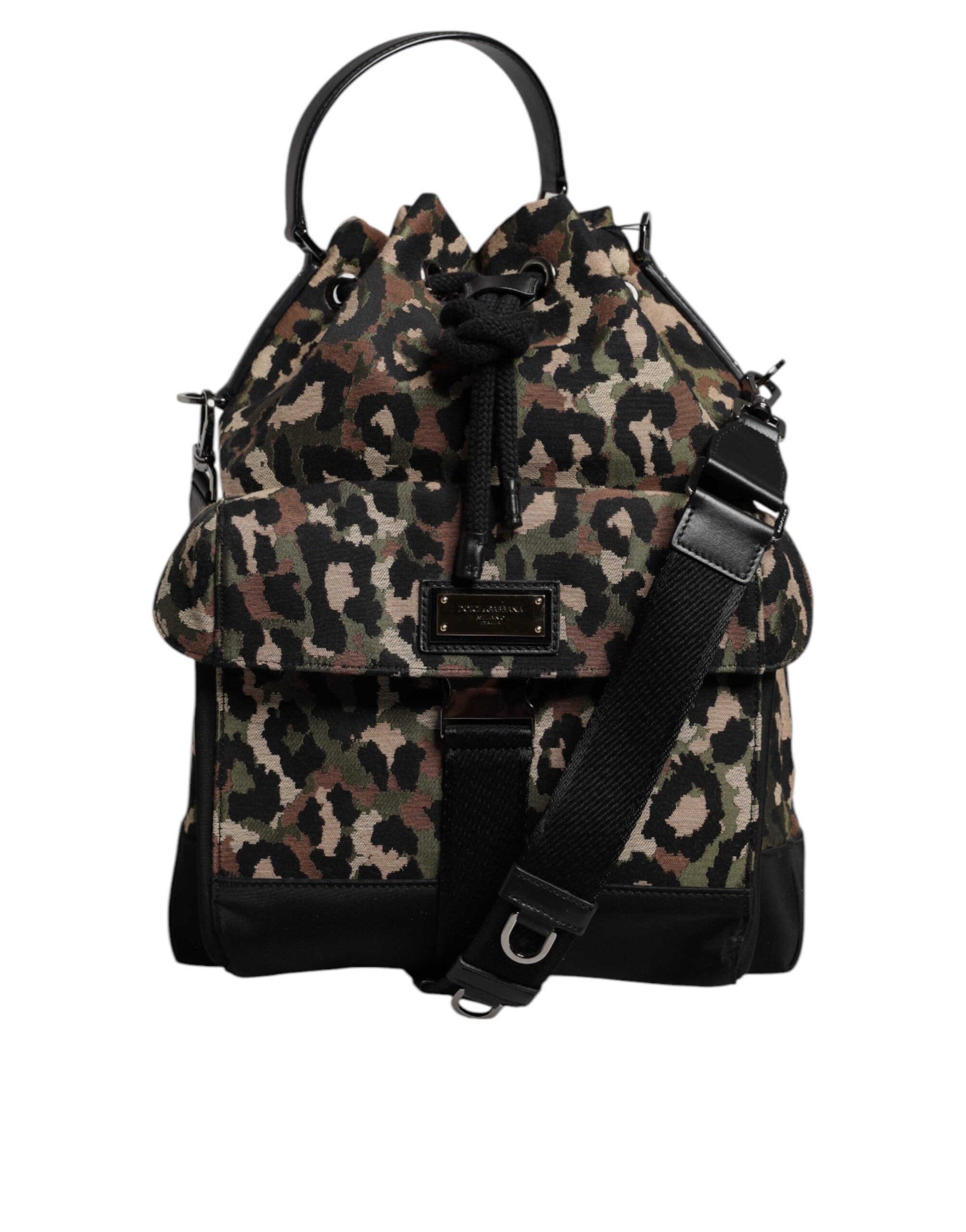 Geantă de umăr Dolce &amp; Gabbana cu imprimeu leopard multicolor din bumbac