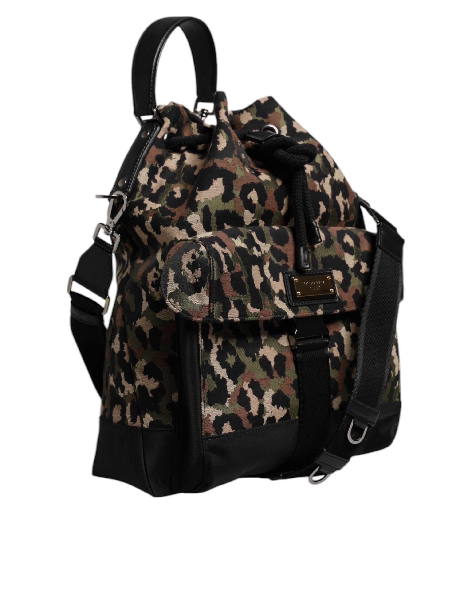 Geantă de umăr Dolce &amp; Gabbana cu imprimeu leopard multicolor din bumbac