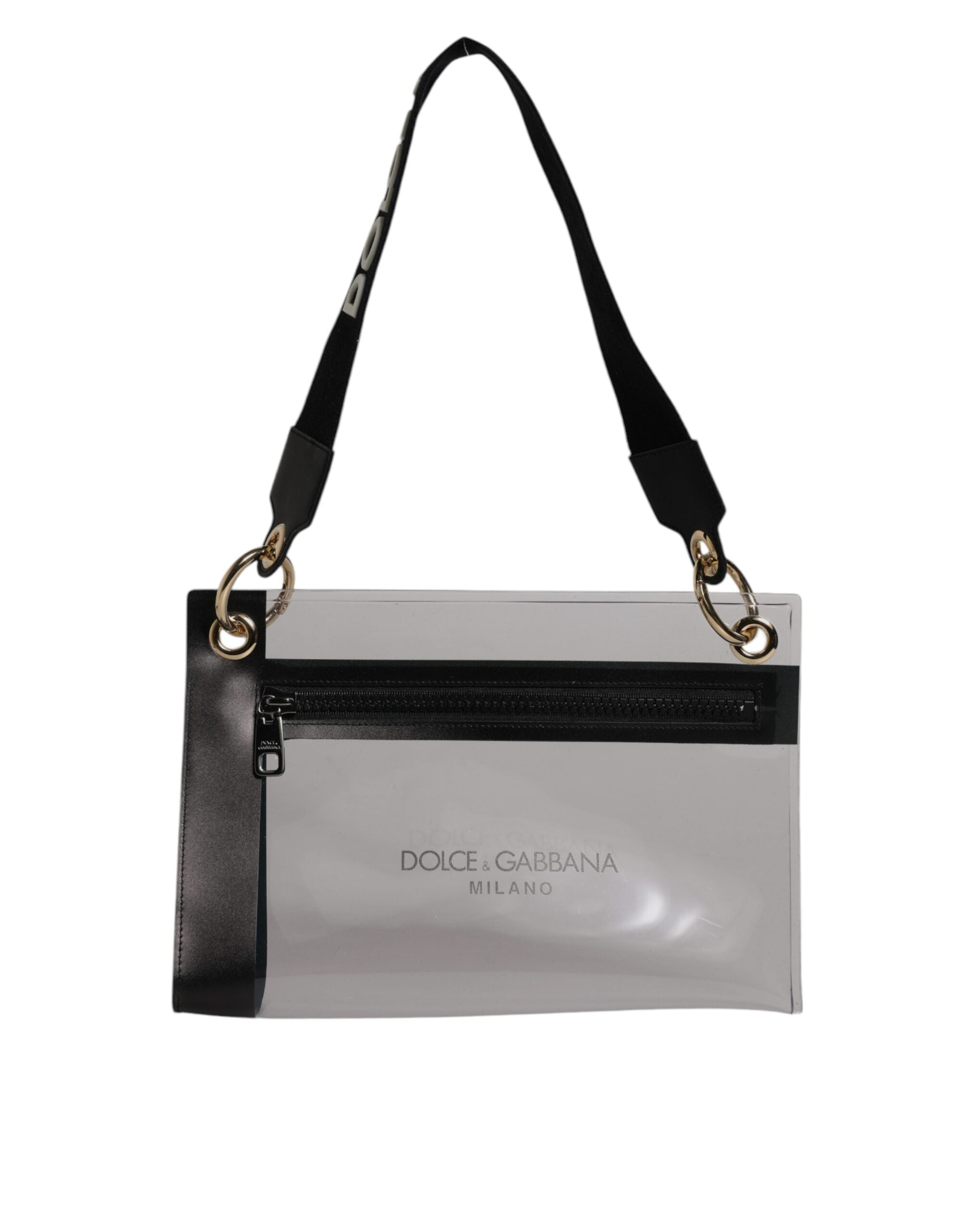 Geantă de umăr Dolce &amp; Gabbana din piele transparentă din PVC