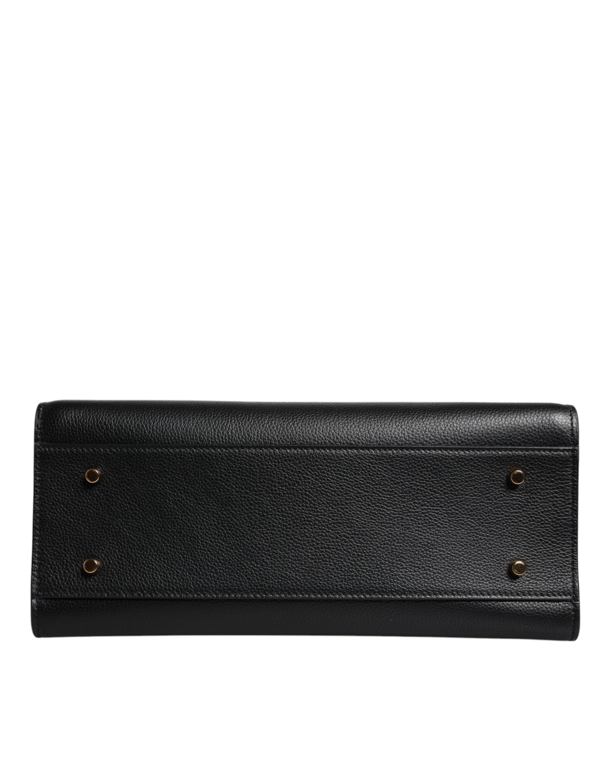 Geantă crossbody de umăr Versace din piele neagră, cu mâner superior