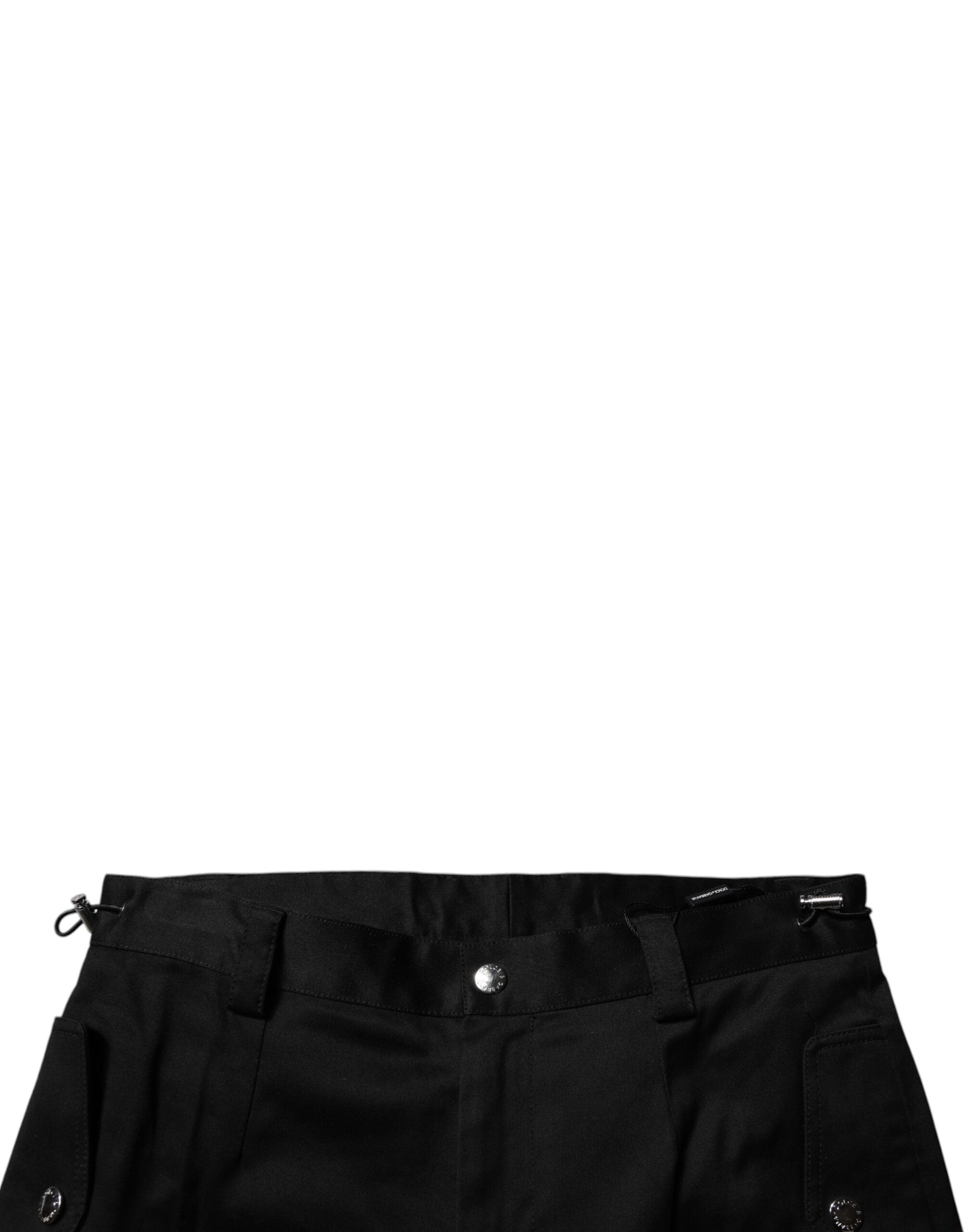 Pantaloni cargo din bumbac negru Dolce &amp; Gabbana