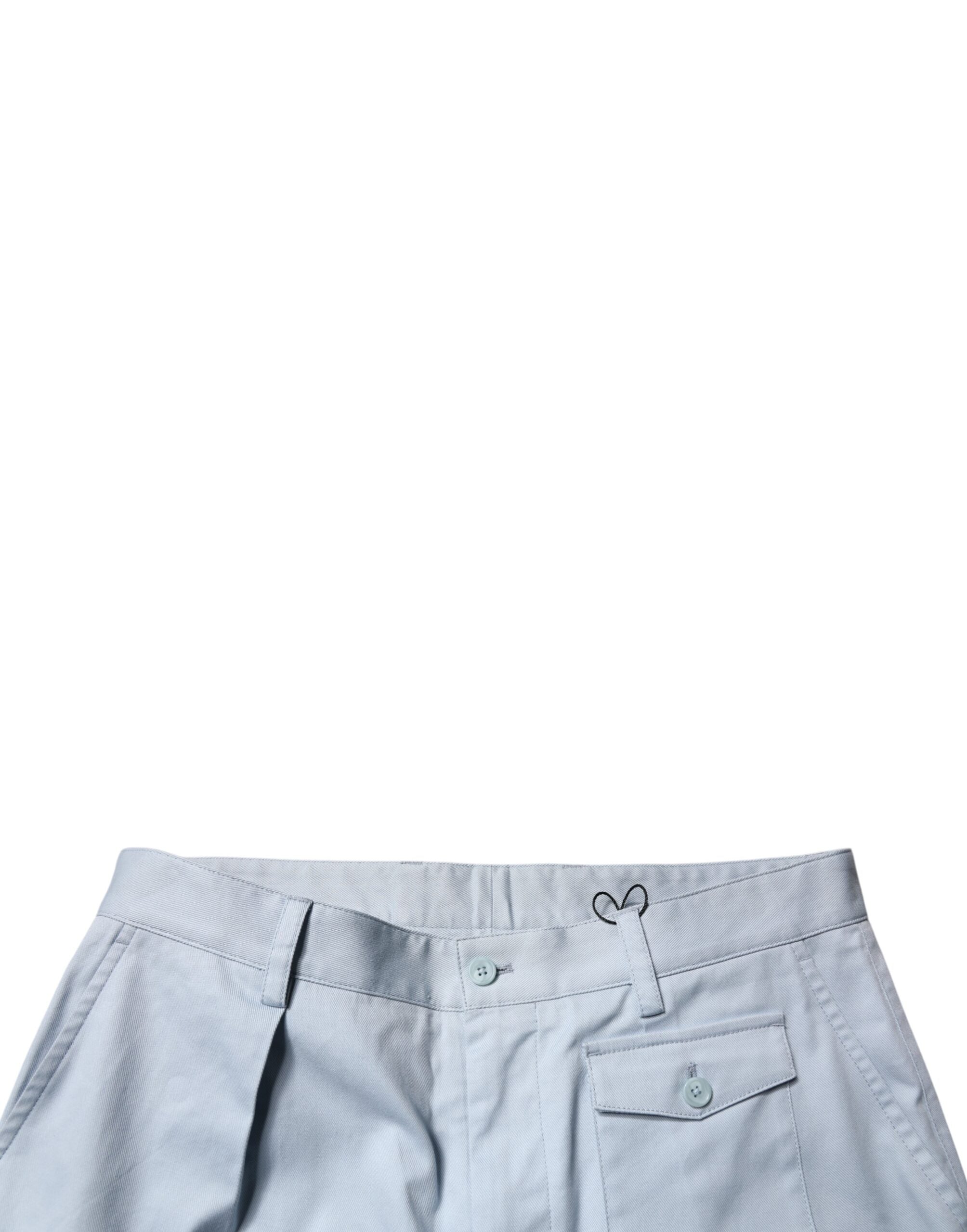 Pantaloni cargo din bumbac albastru deschis Dolce &amp; Gabbana