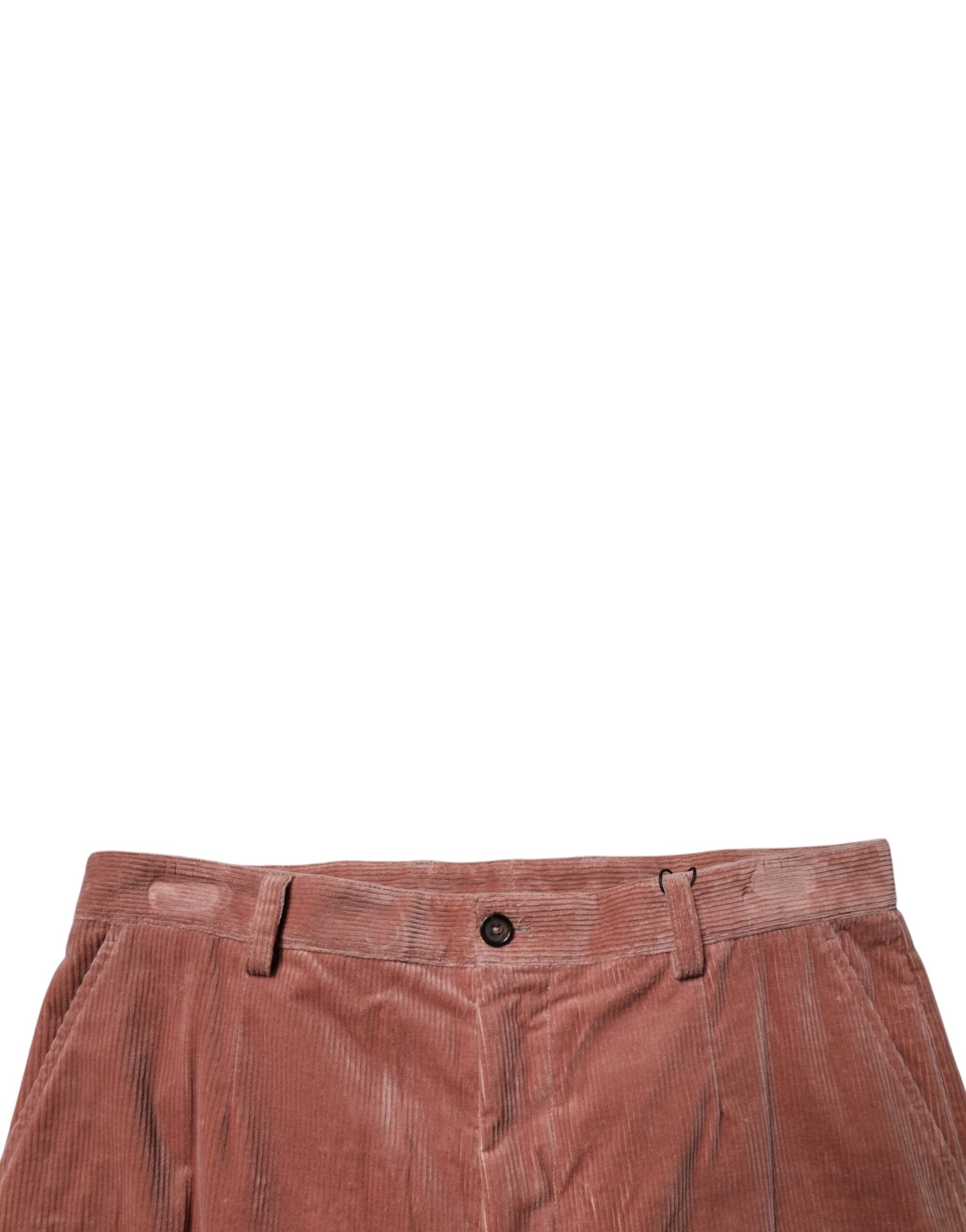 Dolce &amp; Gabbana Braune Cord-Baumwoll-Cargo-Jeans für Herren