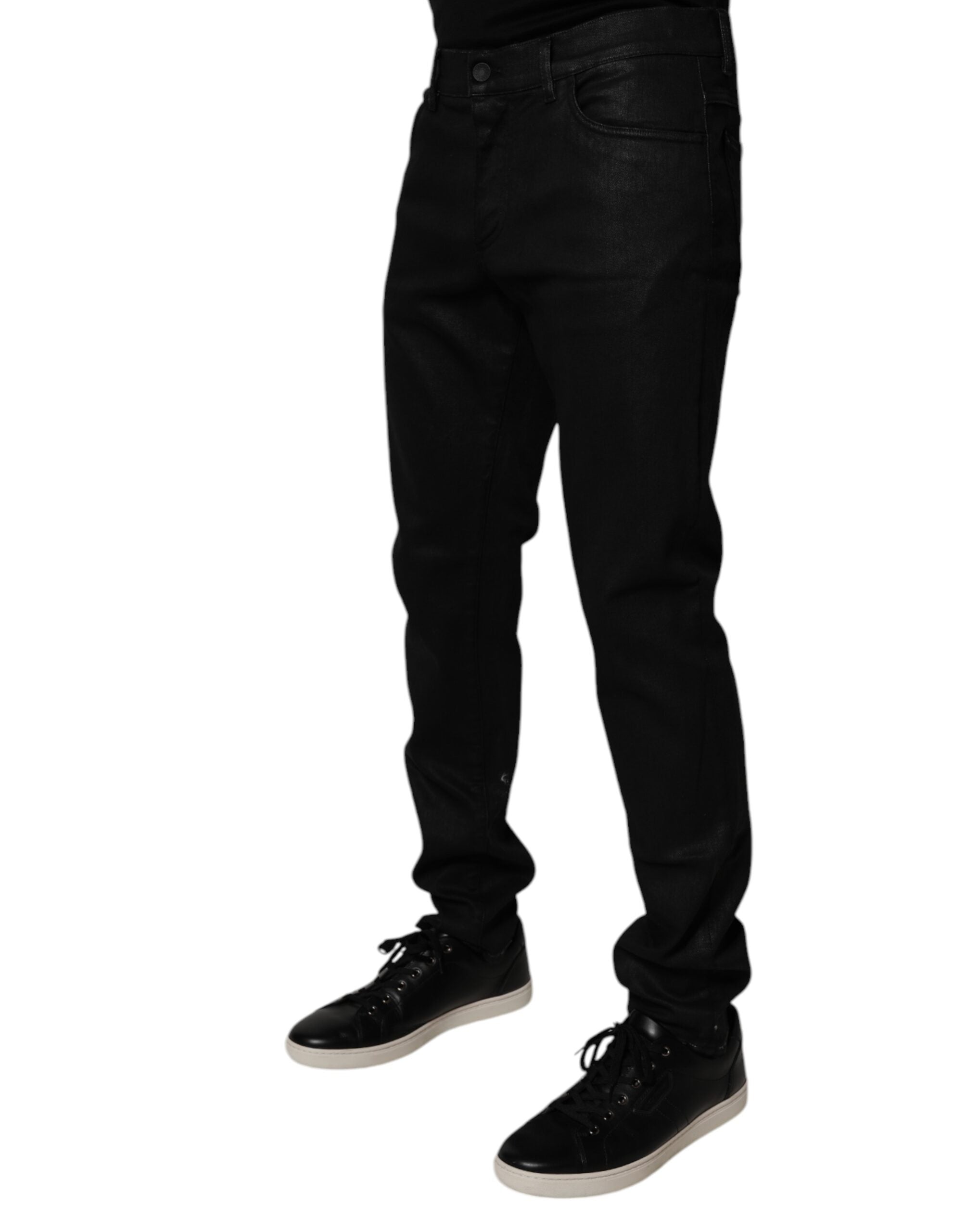 Dolce &amp; Gabbana Schwarze Skinny-Jeans aus Baumwollstretch für Herren