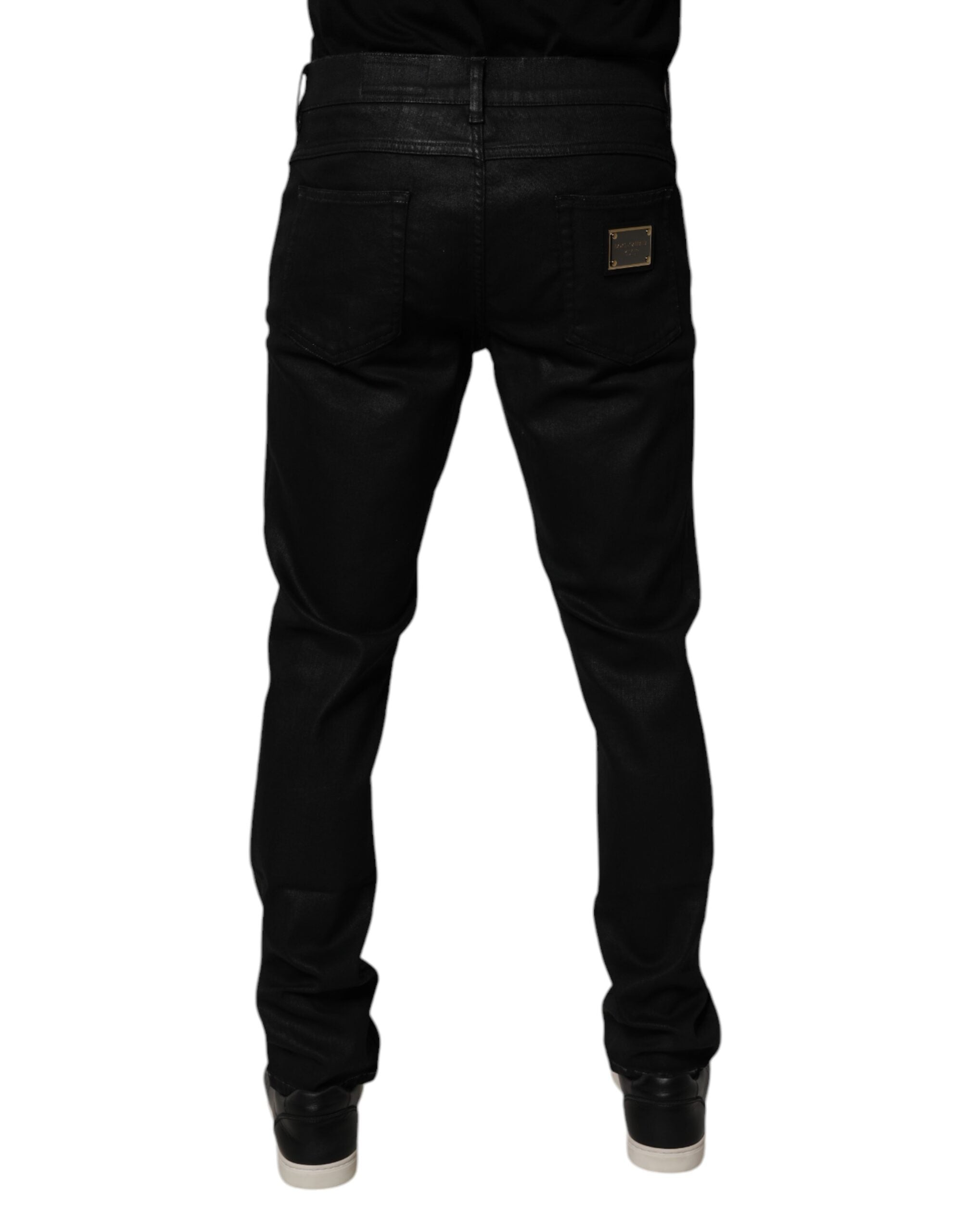 Dolce &amp; Gabbana Schwarze Skinny-Jeans aus Baumwollstretch für Herren