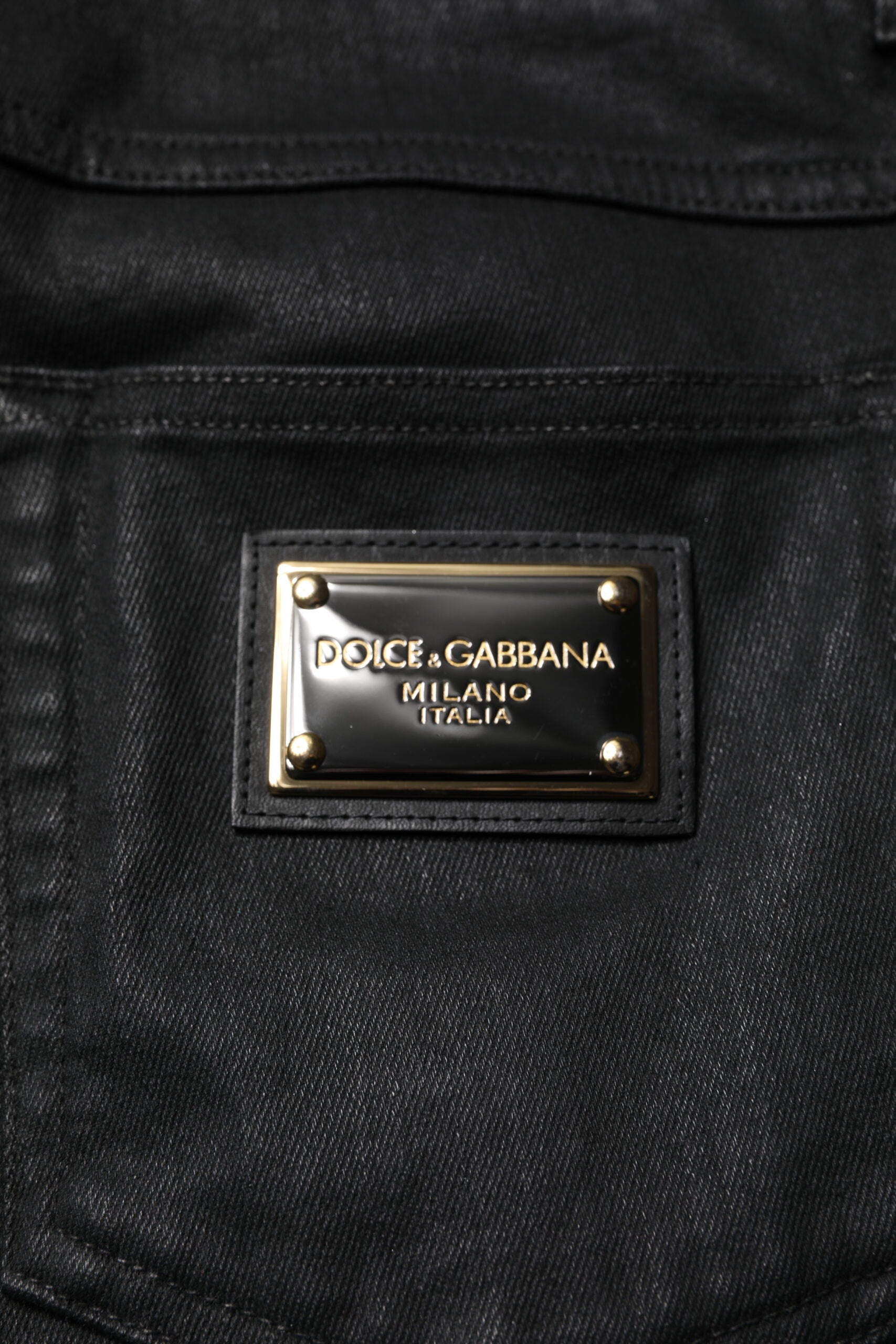 Dolce &amp; Gabbana Schwarze Skinny-Jeans aus Baumwollstretch für Herren