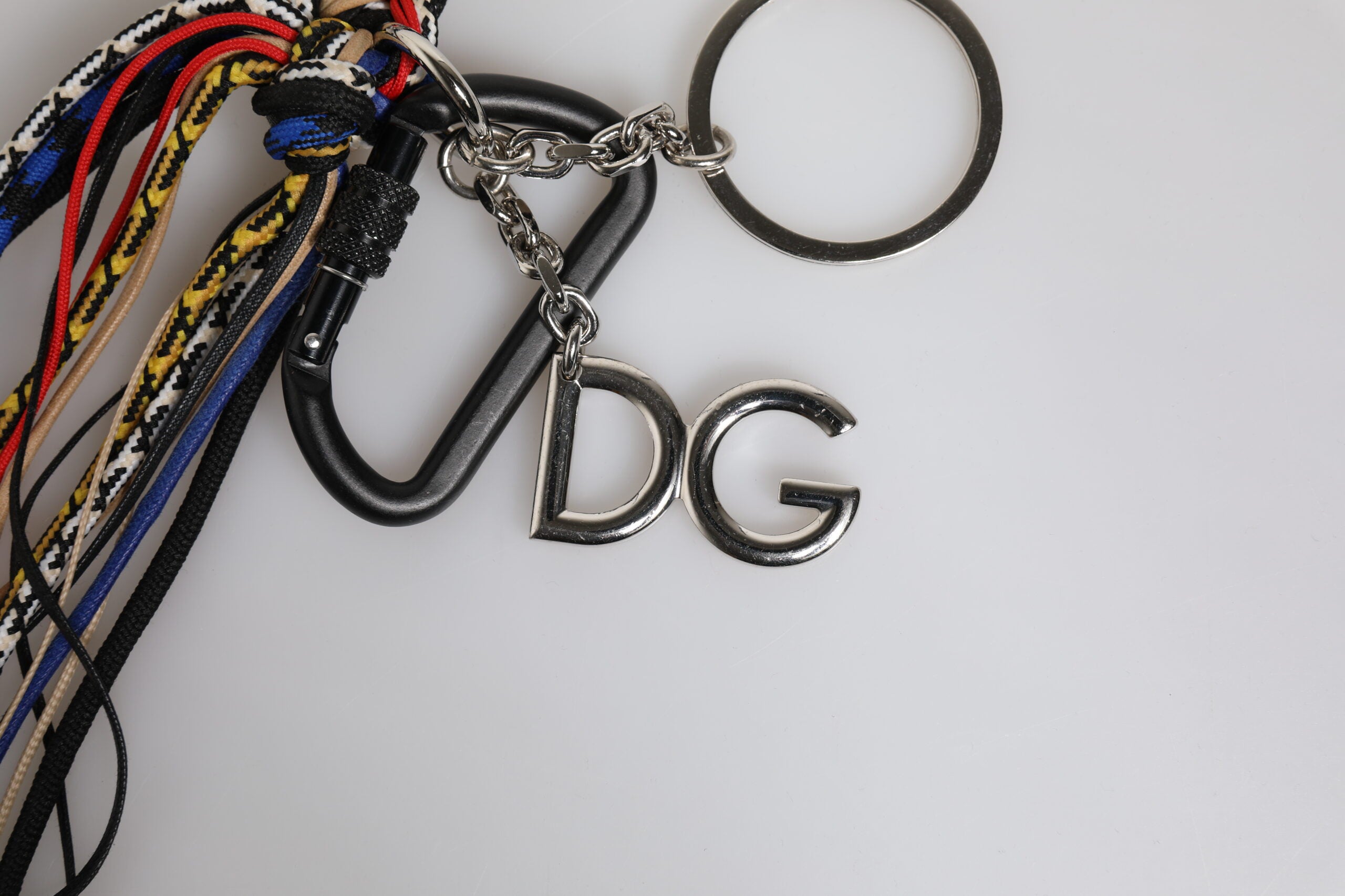 Dolce &amp; Gabbana Geantă de umăr cu logo din frânghie împletită multicoloră