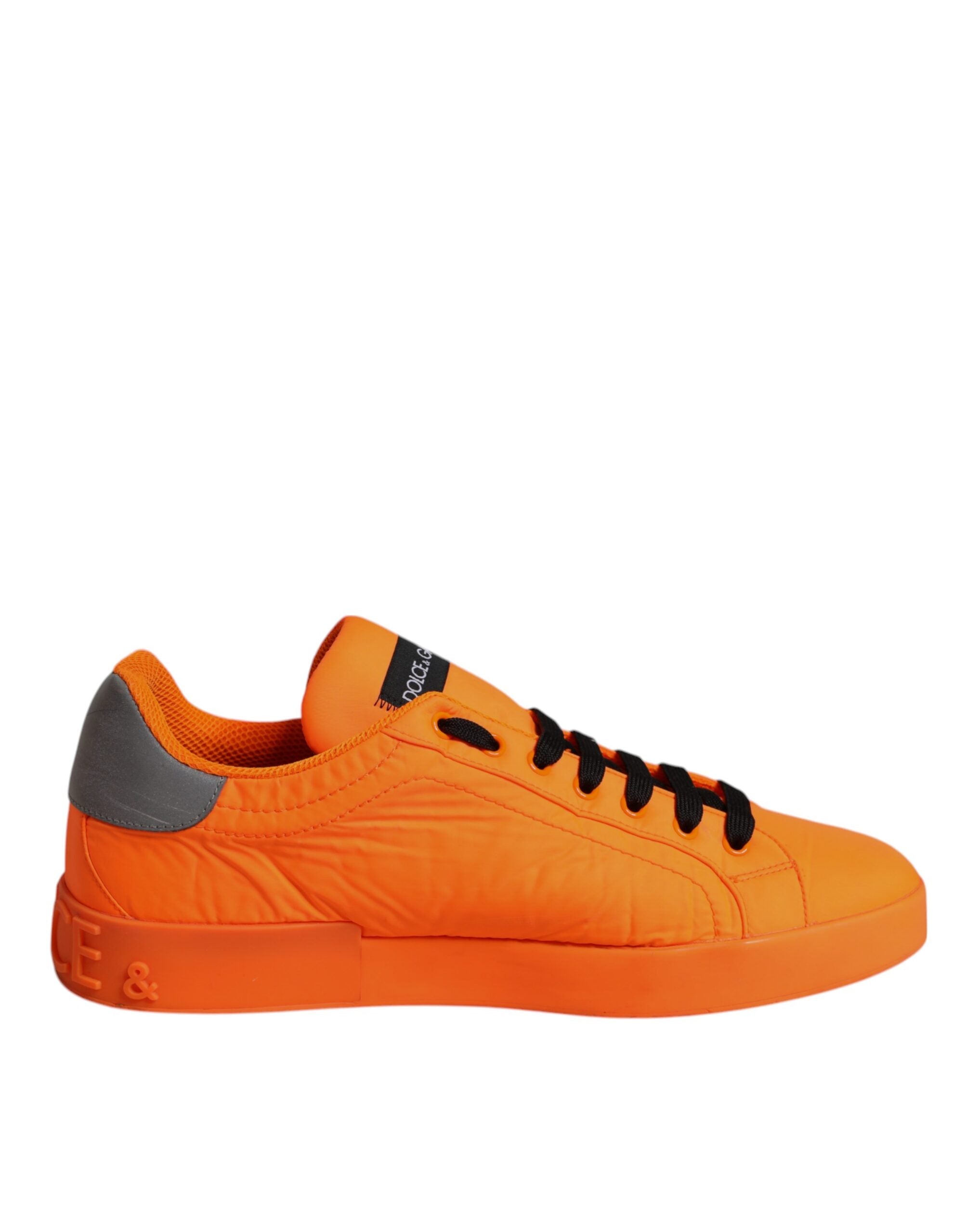 Dolce &amp; Gabbana Orange Portofino Logo Tape Herren Sneakers Schuhe