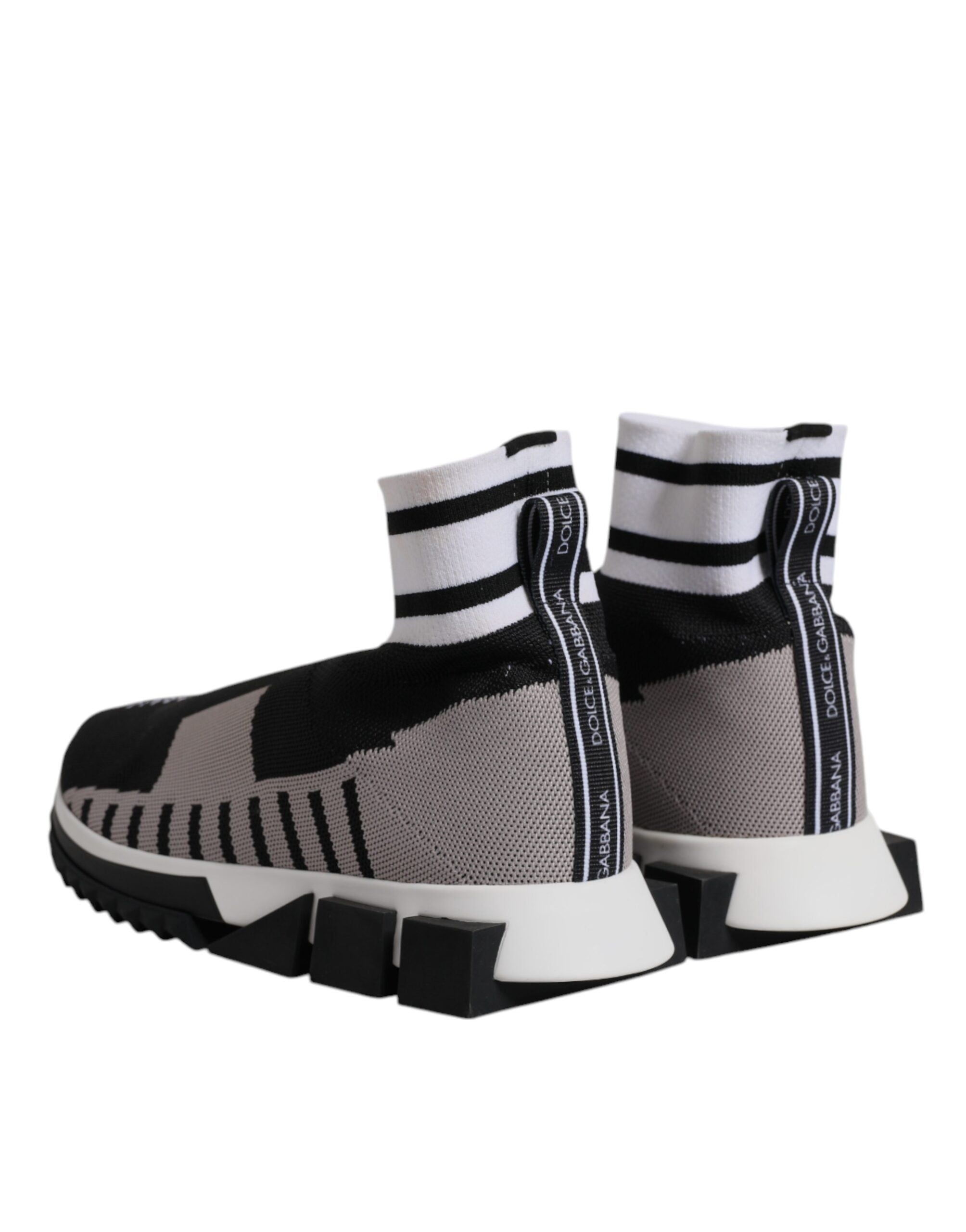 Dolce &amp; Gabbana Schwarz Grau Sorrento Socken Frauen Sneakers Schuhe