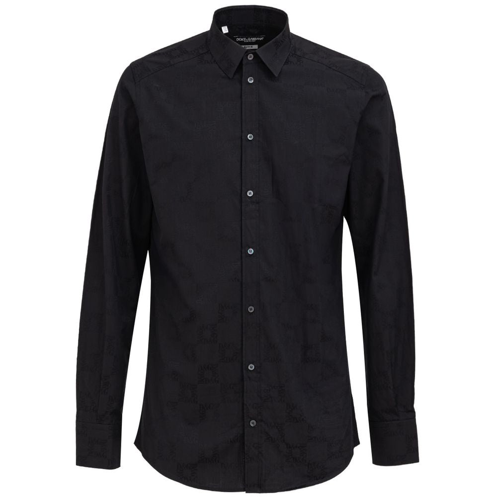 Schwarzes Baumwollhemd von Dolce &amp; Gabbana