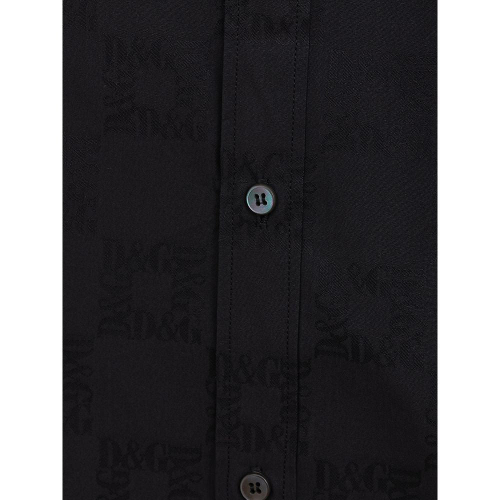 Schwarzes Baumwollhemd von Dolce &amp; Gabbana