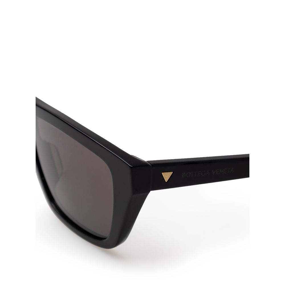 Ochelari de soare Bottega Veneta negri cu model Haircalf