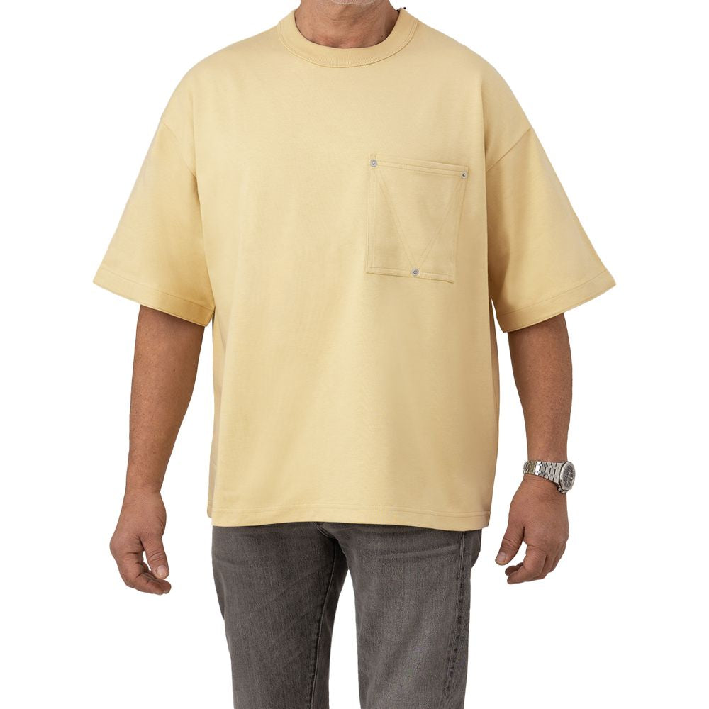 Tricou Bottega Veneta bej din bumbac