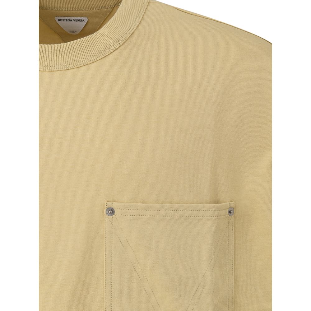 Tricou Bottega Veneta bej din bumbac