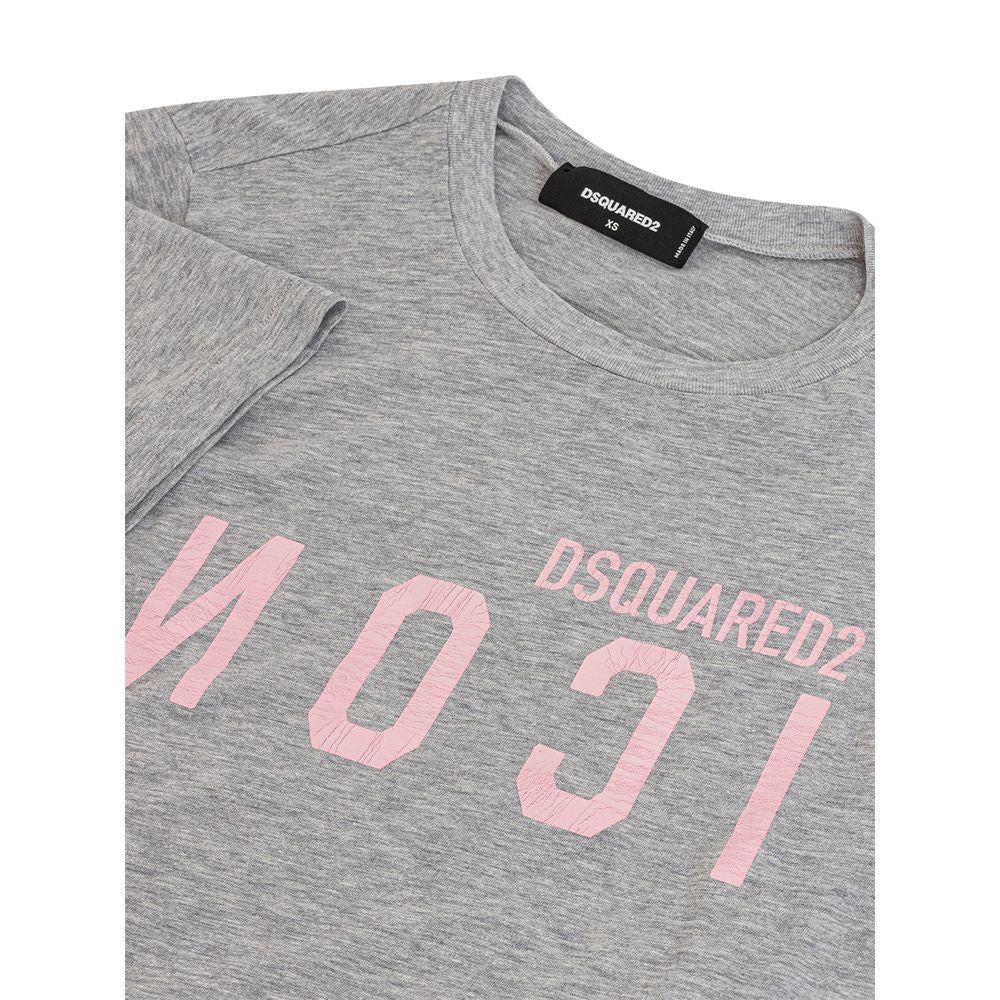 Dsquared² Elegantes graues Baumwolltop für Damen