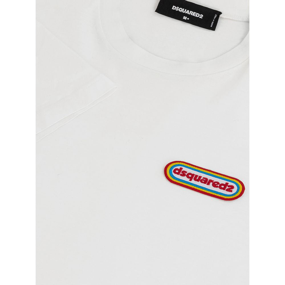 Tricou Dsquared² Chic alb cu imprimeu de bumbac
