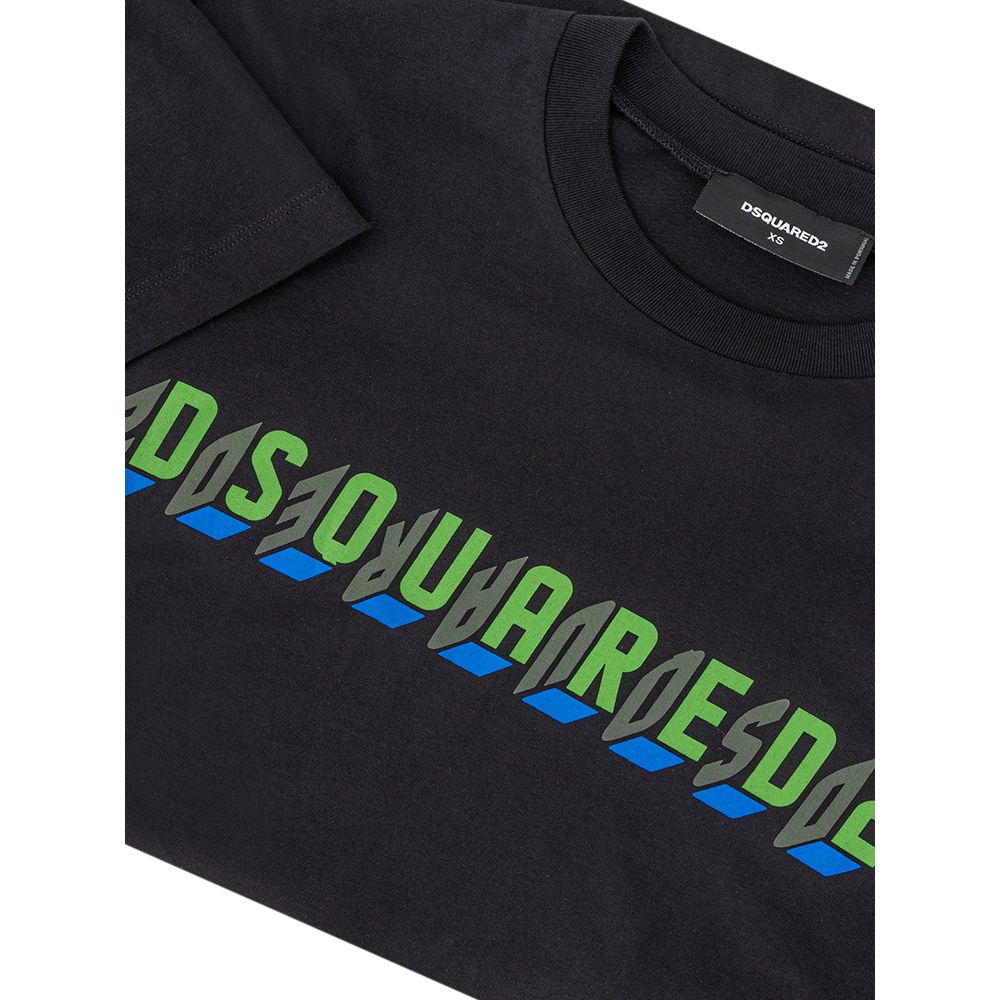 Tricou negru din bumbac Dsquared²