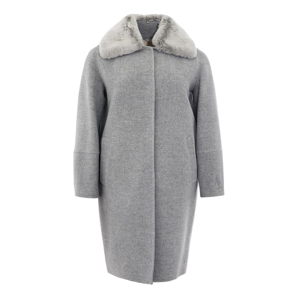 Elegante graue Wolljacke von Herno für zeitlosen Stil