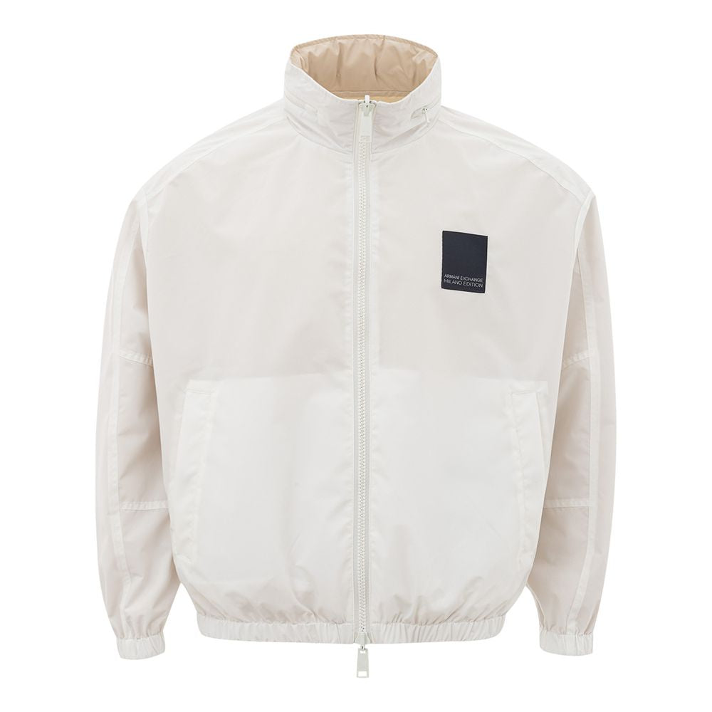 Jachetă bej din poliamidă Armani Exchange pentru bărbatul modern