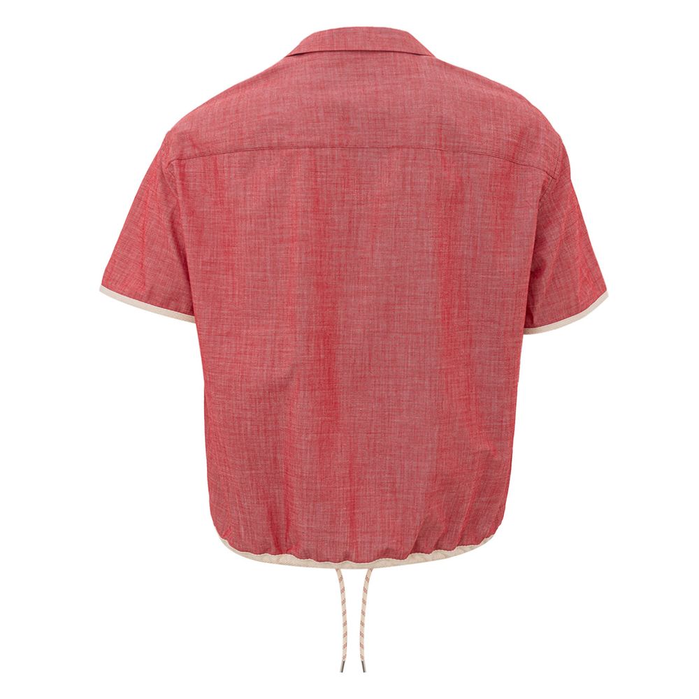 Armani Exchange – Klassisches Herrenhemd aus purpurroter Baumwolle