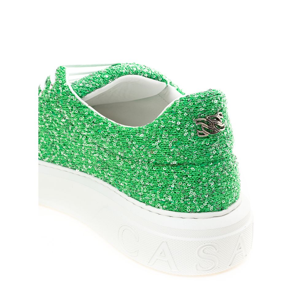 Casadei – Smaragdgrüne Elegance-Sneaker aus Leder