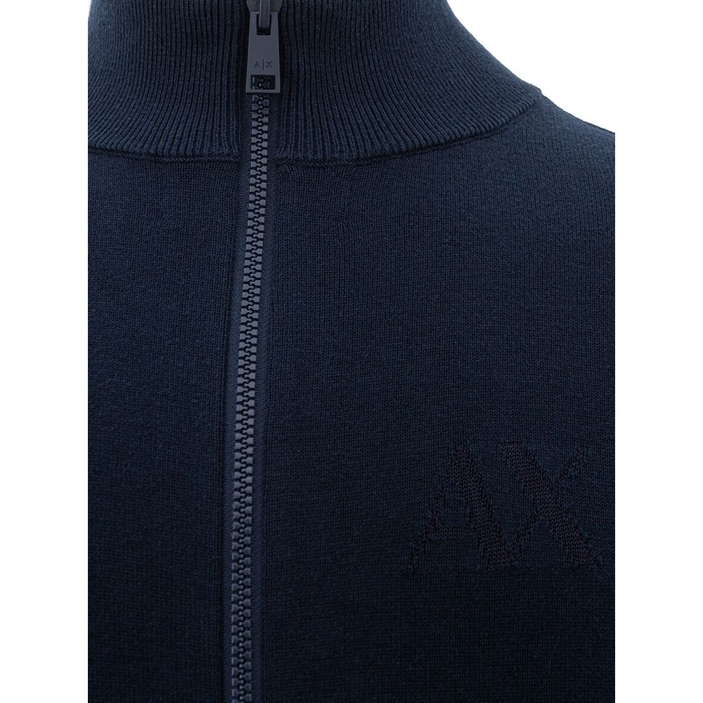 Pulover Armani Exchange din bumbac albastru