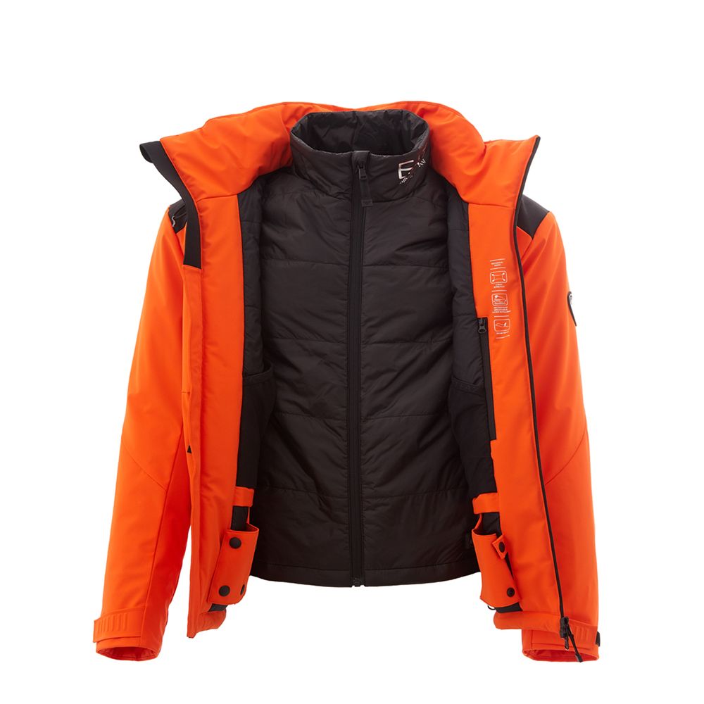 EA7 Emporio Armani – Strahlend orangefarbene EA7-Leichte Jacke