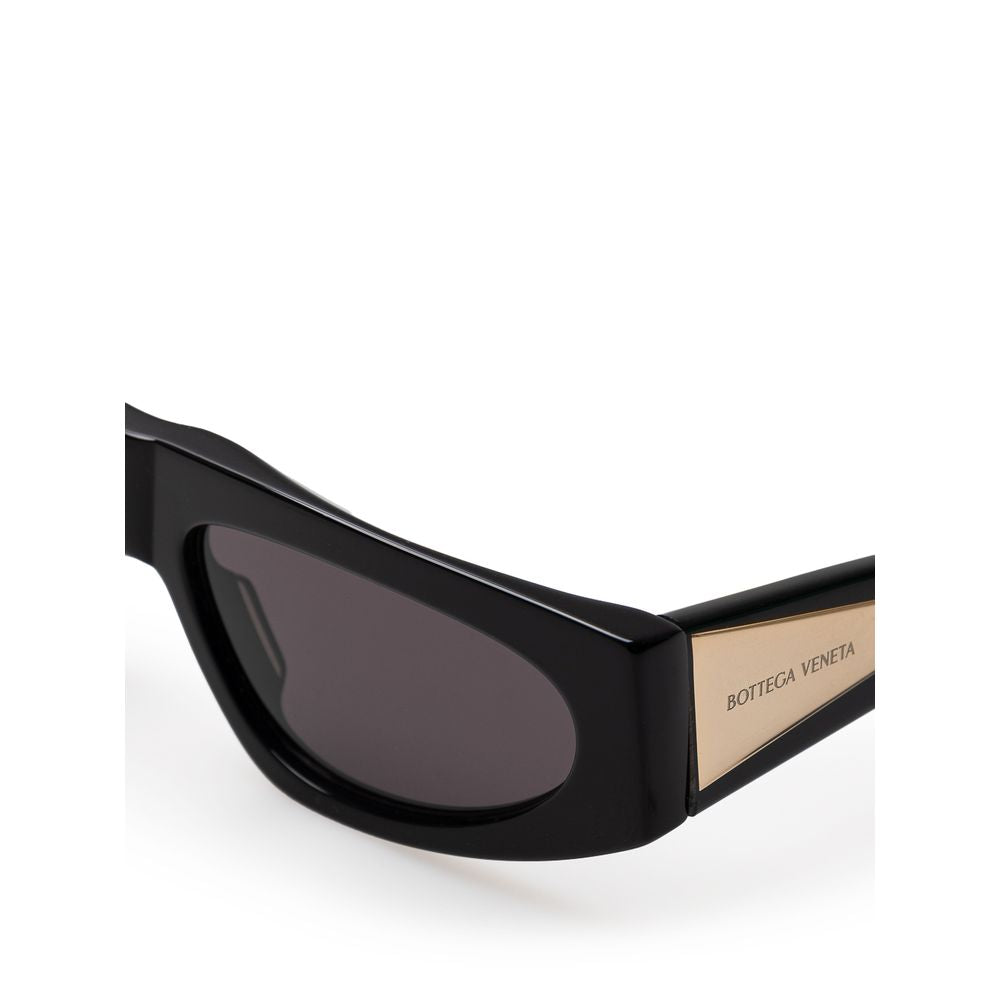 Ochelari de soare Bottega Veneta negri cu model Haircalf