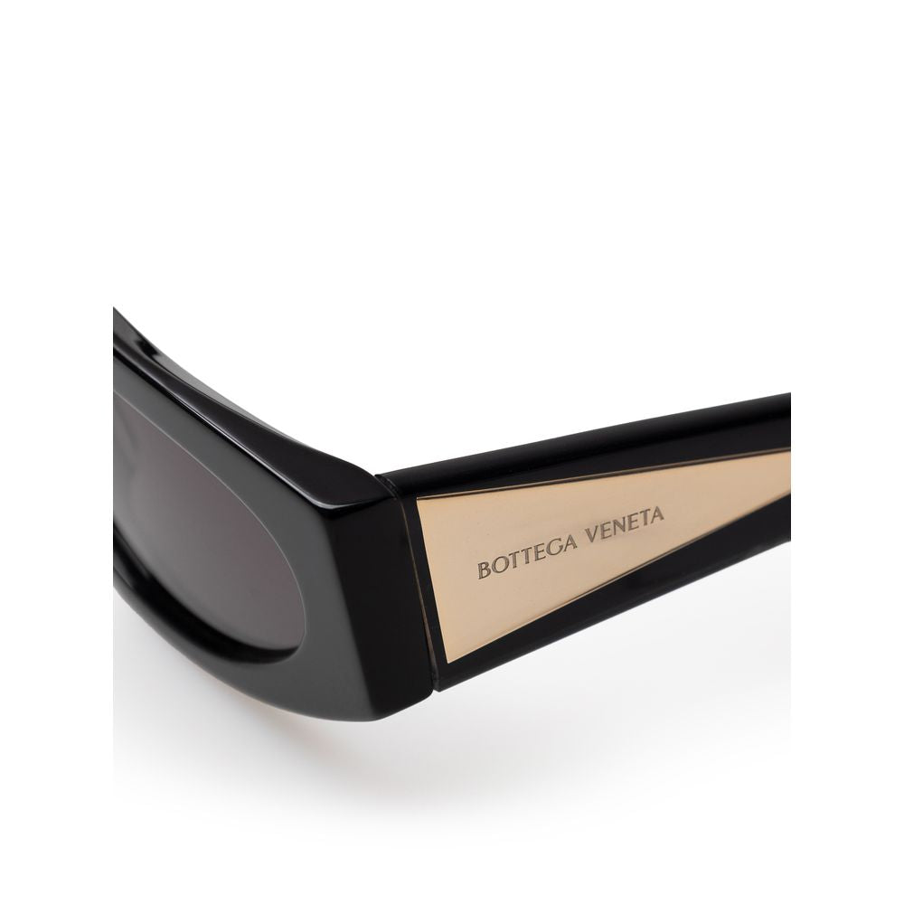 Ochelari de soare Bottega Veneta negri cu model Haircalf