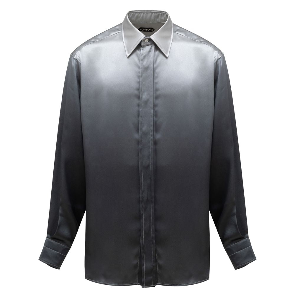 Graues Seidenhemd von Tom Ford
