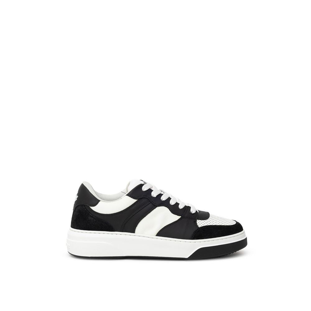 Dsquared² Schwarz-weiße Ledersneaker