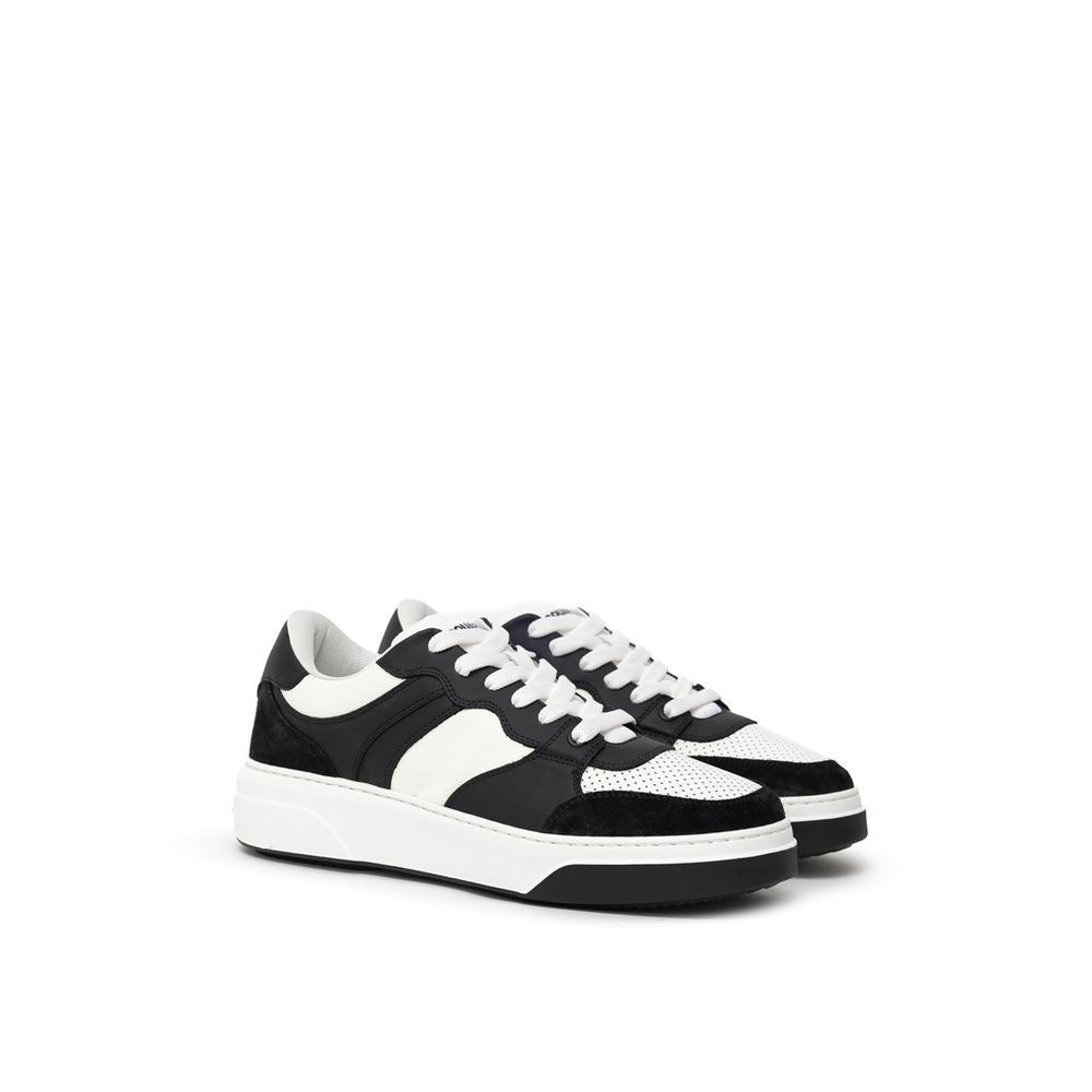 Dsquared² Schwarz-weiße Ledersneaker
