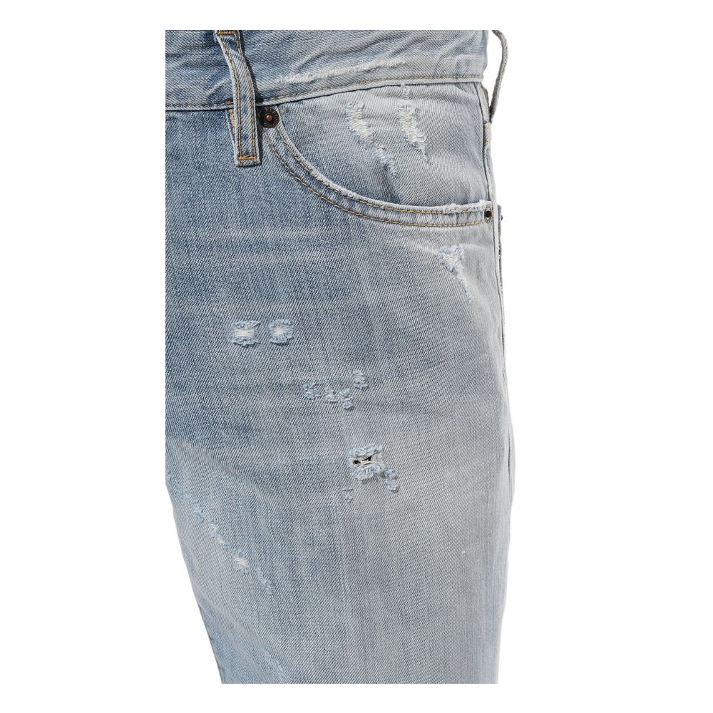 Blugi Dsquared² albastru deschis din bumbac pentru bărbați