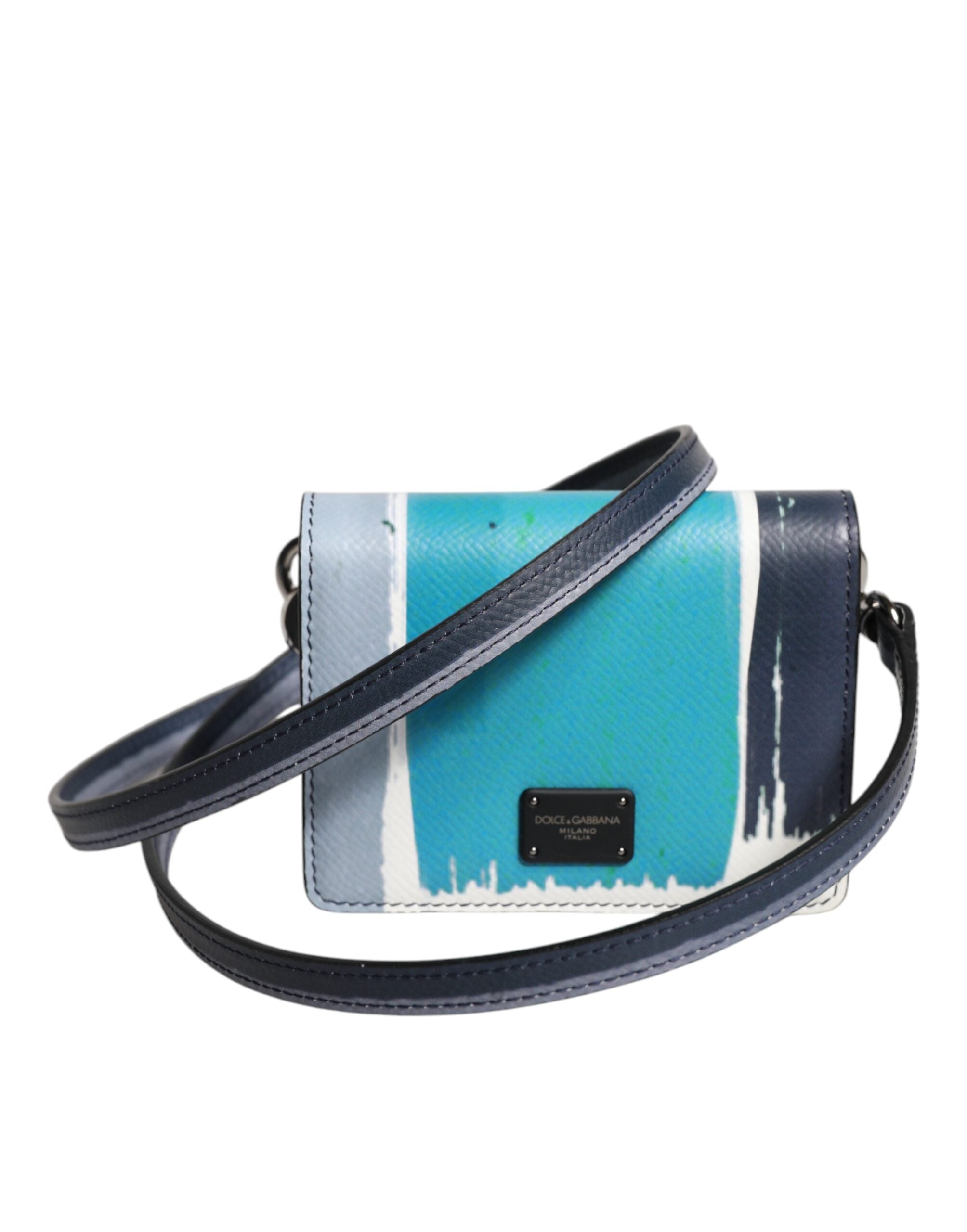 Portofel Dolce &amp; Gabbana din piele multicoloră cu logo DG, pliabil, cu portcard