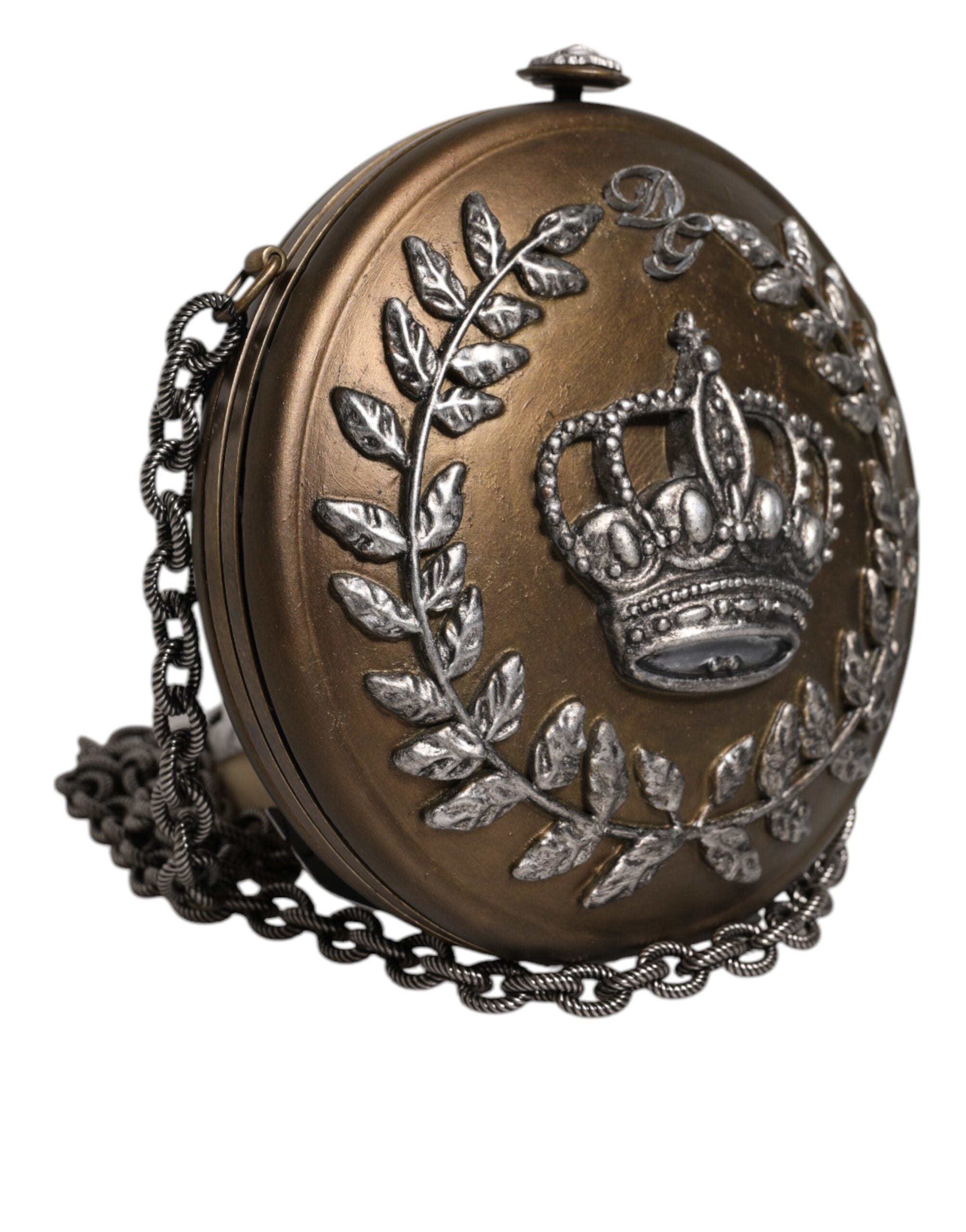 Dolce &amp; Gabbana – Clutch mit DG-Krone aus goldenem Messing und Metall