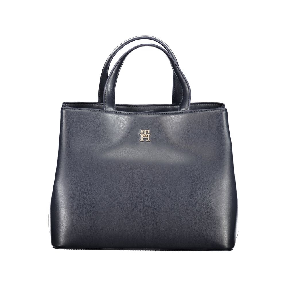 Geantă de mână Tommy Hilfiger albastră din polietilenă