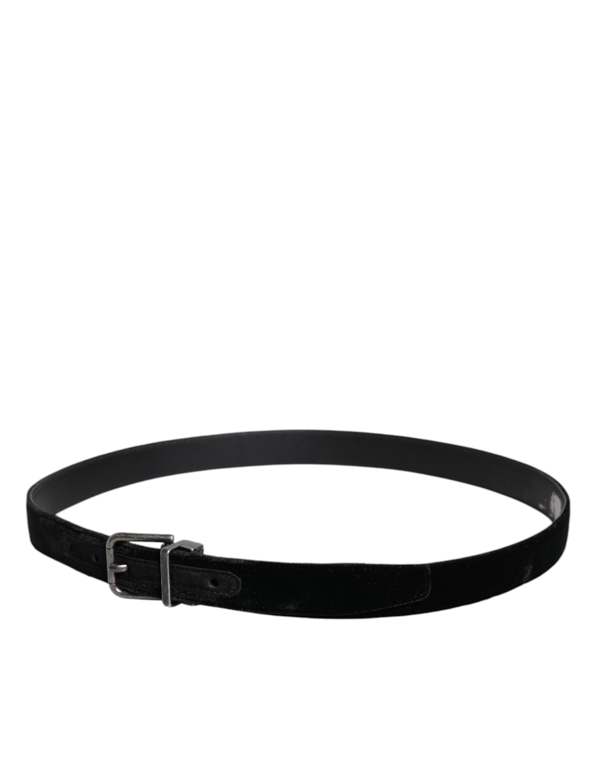 Dolce &amp; Gabbana Klassischer Gürtel aus schwarzem Leder mit Metallschnalle