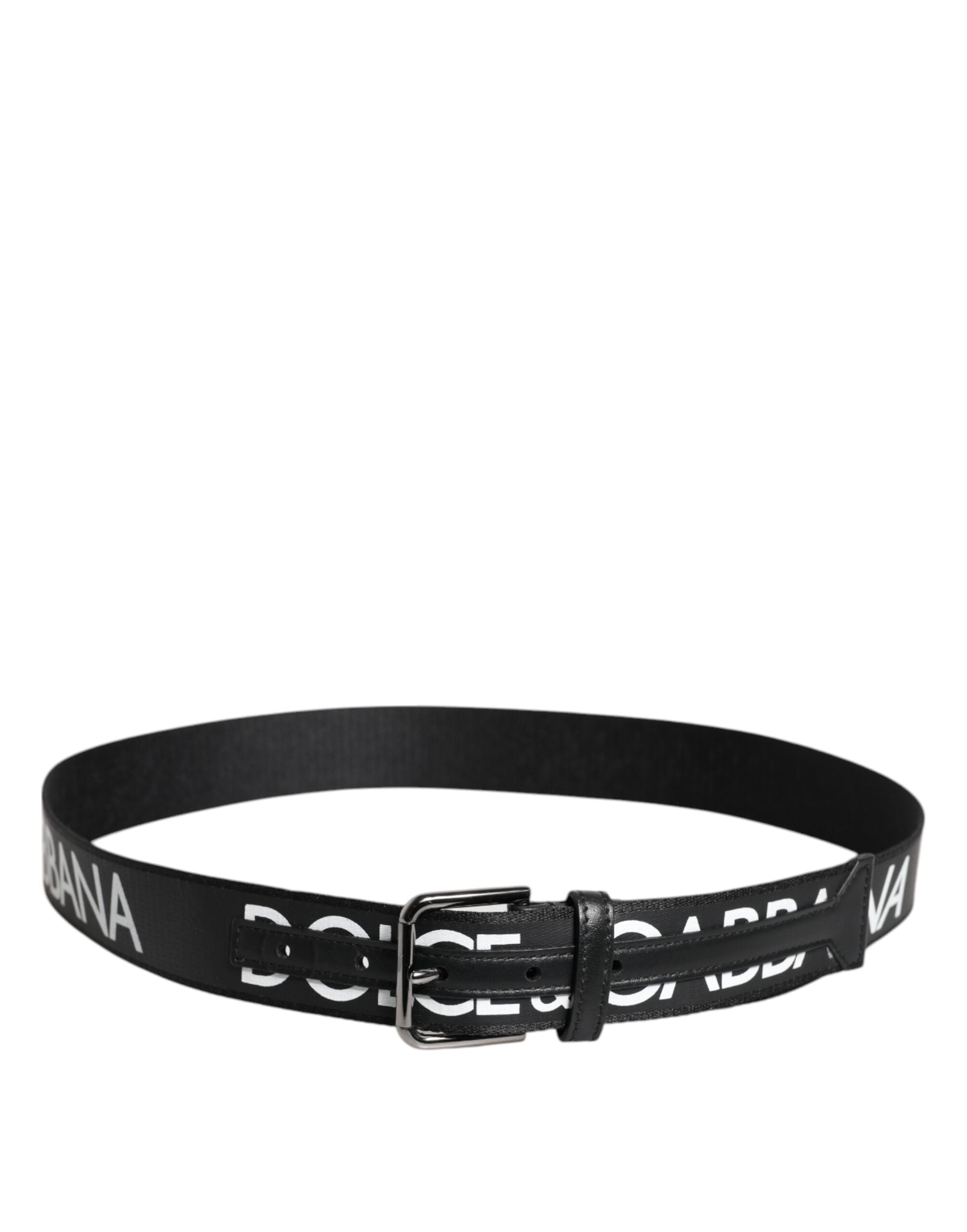 Dolce &amp; Gabbana – Klassischer Gürtel aus schwarzem Leder mit Metall-Logoschnalle