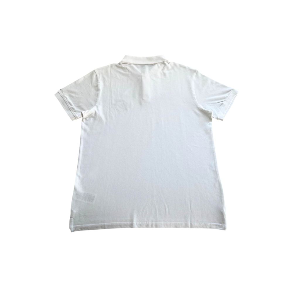 Trussardi Beachwear Weißes Poloshirt aus Baumwolle für Herren
