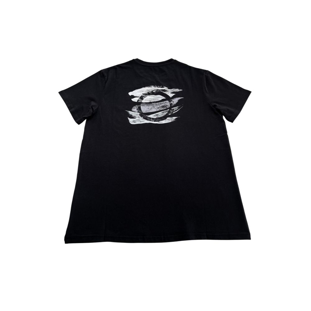 Trussardi Beachwear Schwarzes Herren-T-Shirt aus Baumwolle