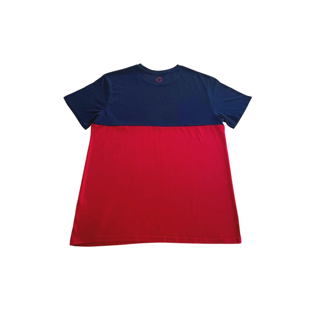 Trussardi Beachwear Rotes Herren-T-Shirt aus Baumwolle