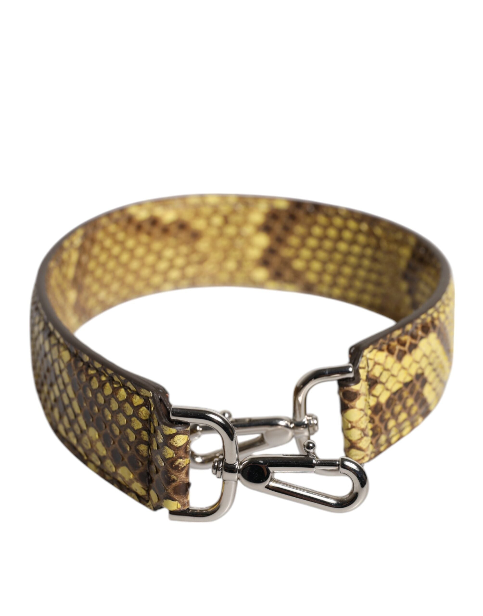 Geantă de umăr Dolce &amp; Gabbana din piele exotică galbenă