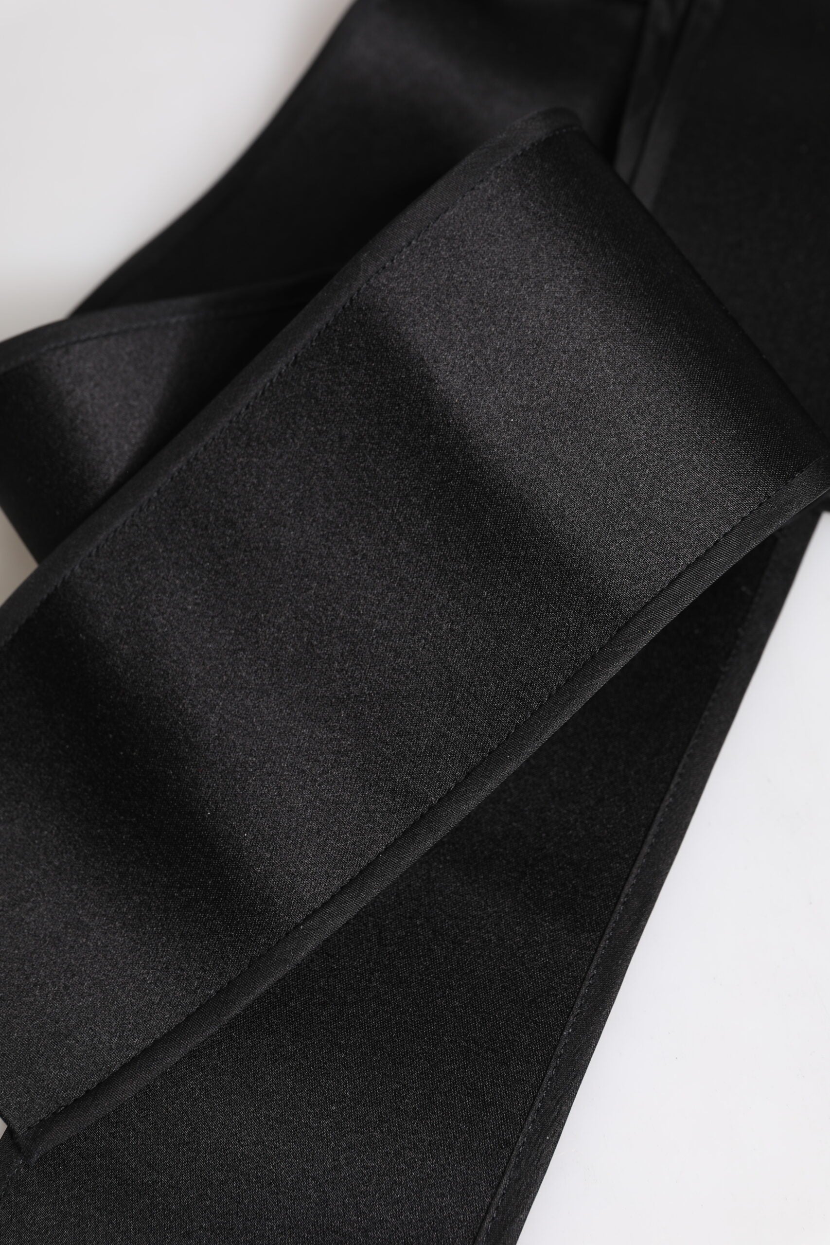 Curea lată din satin negru Dolce &amp; Gabbana