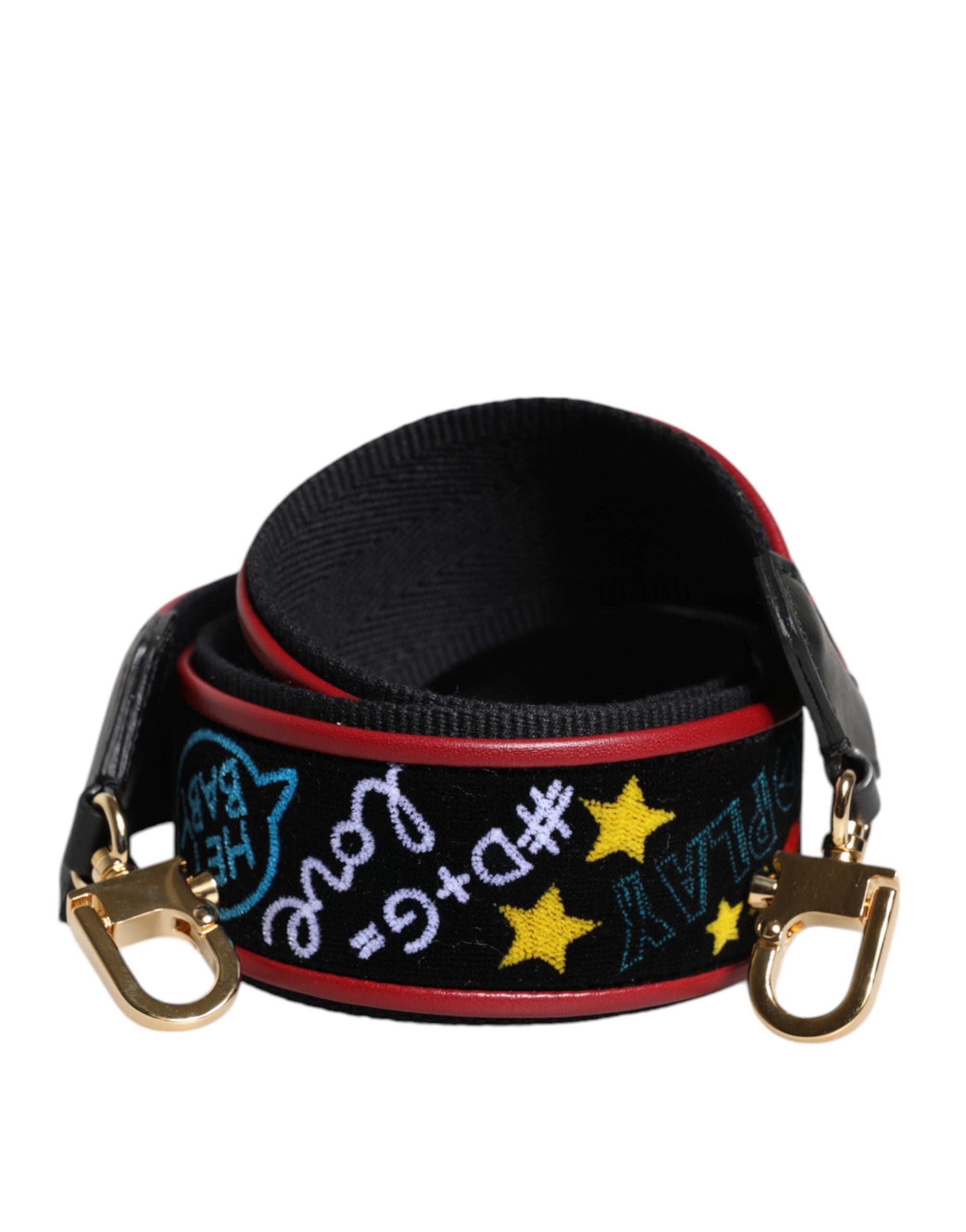 Geantă de umăr Dolce &amp; Gabbana din bumbac negru cu imprimeu