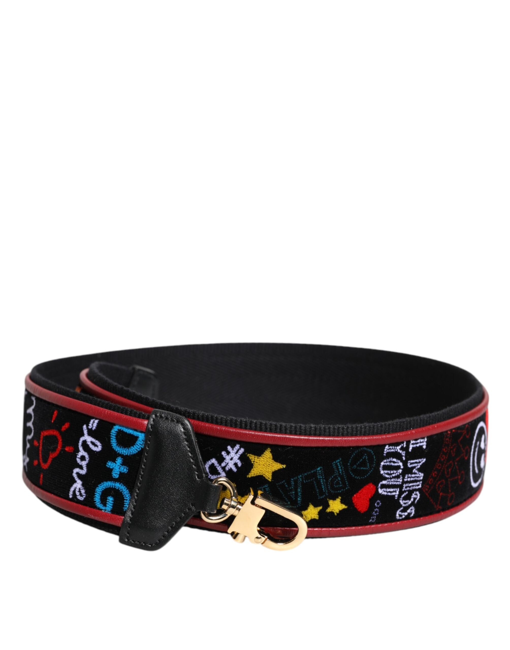 Geantă de umăr Dolce &amp; Gabbana din bumbac negru cu imprimeu