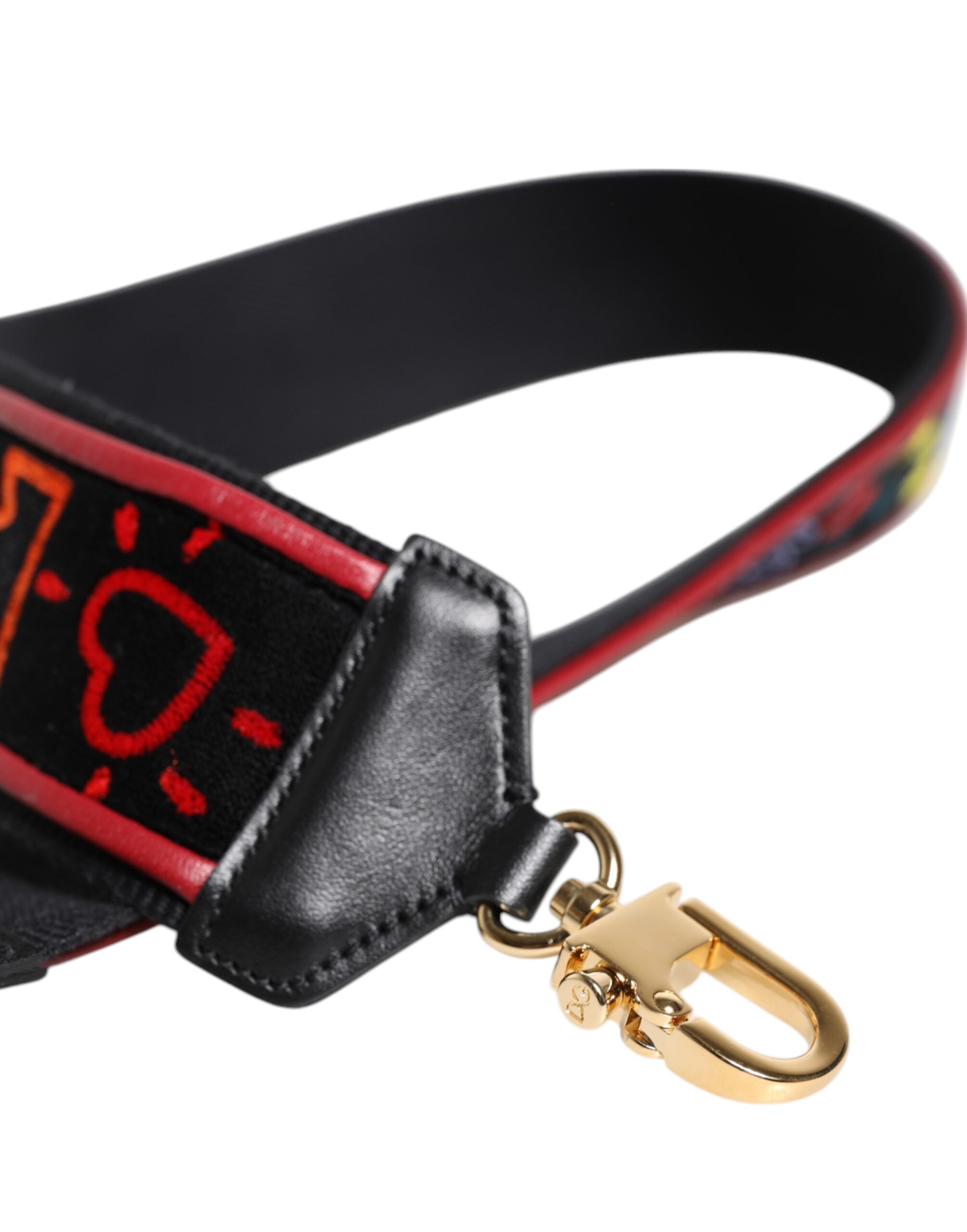 Geantă de umăr Dolce &amp; Gabbana din bumbac negru cu imprimeu
